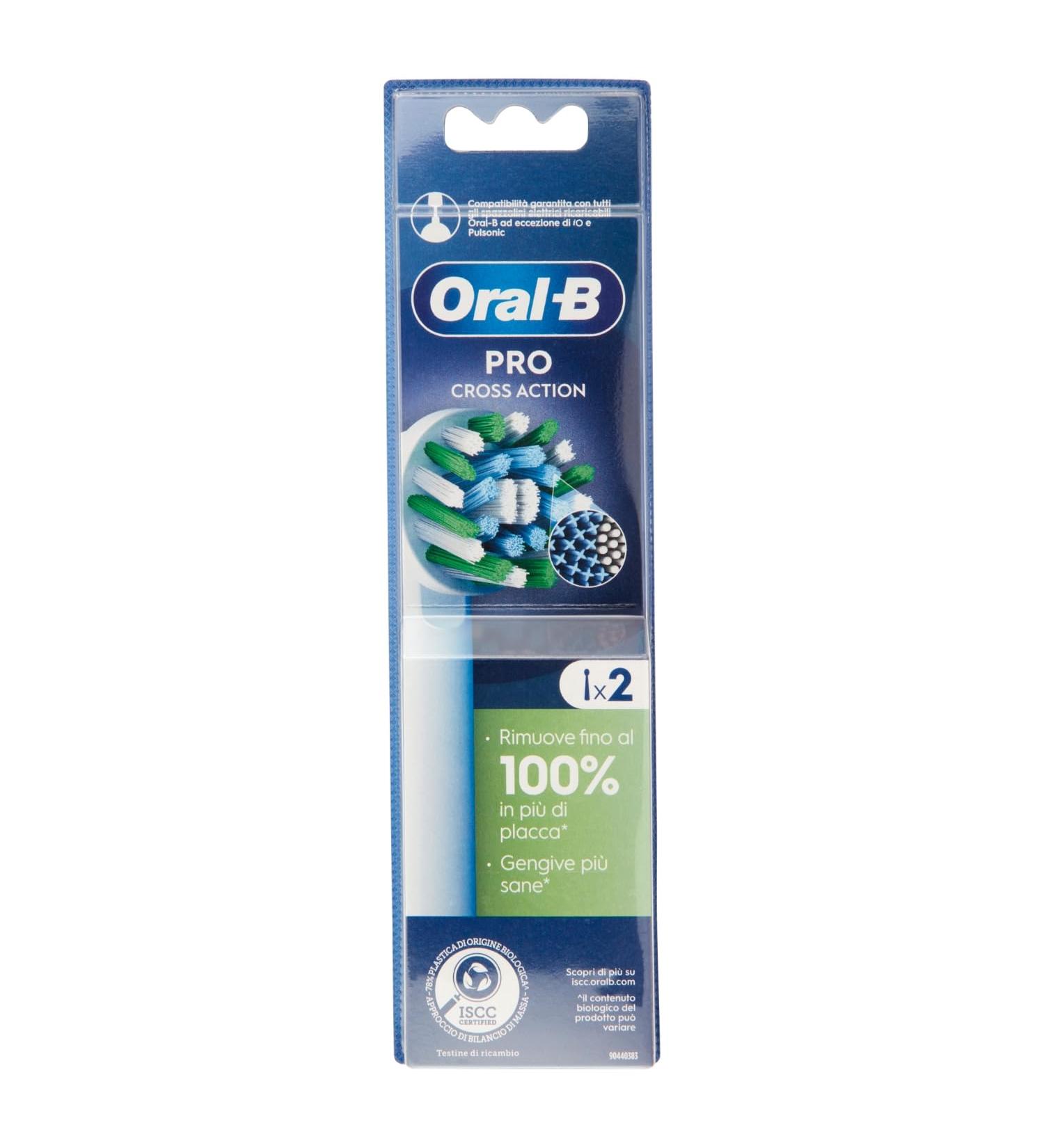 Oral-B Pro Cross Action Replacement Heads for Rechargeable Electric Toothbrush 2 pcs - Buy Online on GoSupps.com