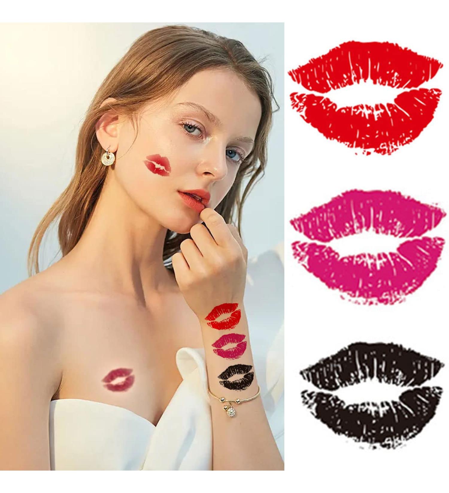 150pcs Valentine's Temporary Lip Tattoos Sticker Set - Sexy Kiss Decal for Lover Party Decorations - Fake Tattoo Stickers for Women - Valentine's Day Decorations - Buy Online on GoSupps.com