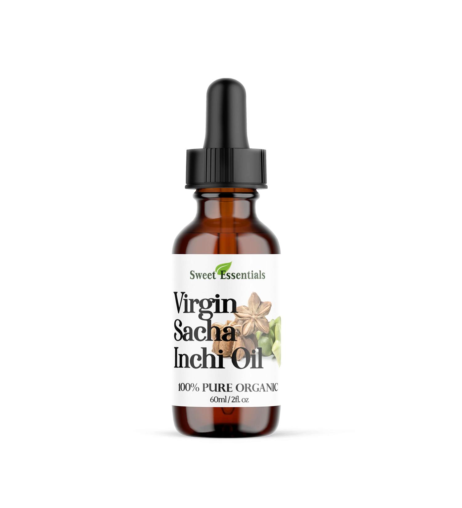 Sweet Essentials Organic Unrefined Sacha Inchi Oil 2oz | 100% Pure Cold-Pressed Beauty Oil | Natural Moisturizer for Skin Hair & Nails | Imported from Venezuela - Buy Online on GoSupps.com