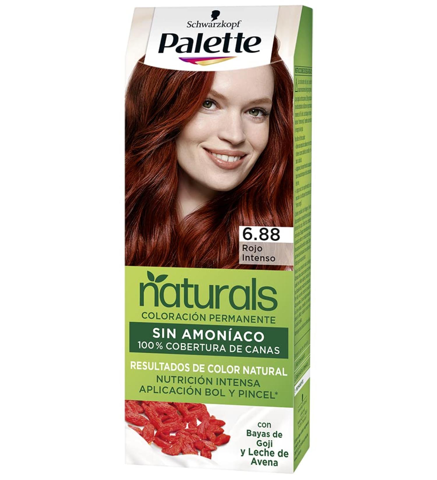 HENKEL IBERICA SA Schwarzopf Palette Naturals Color Cremes shades 688 intensely red permanent hair color optimal gray coverage natural colors - Buy Online on GoSupps.com
