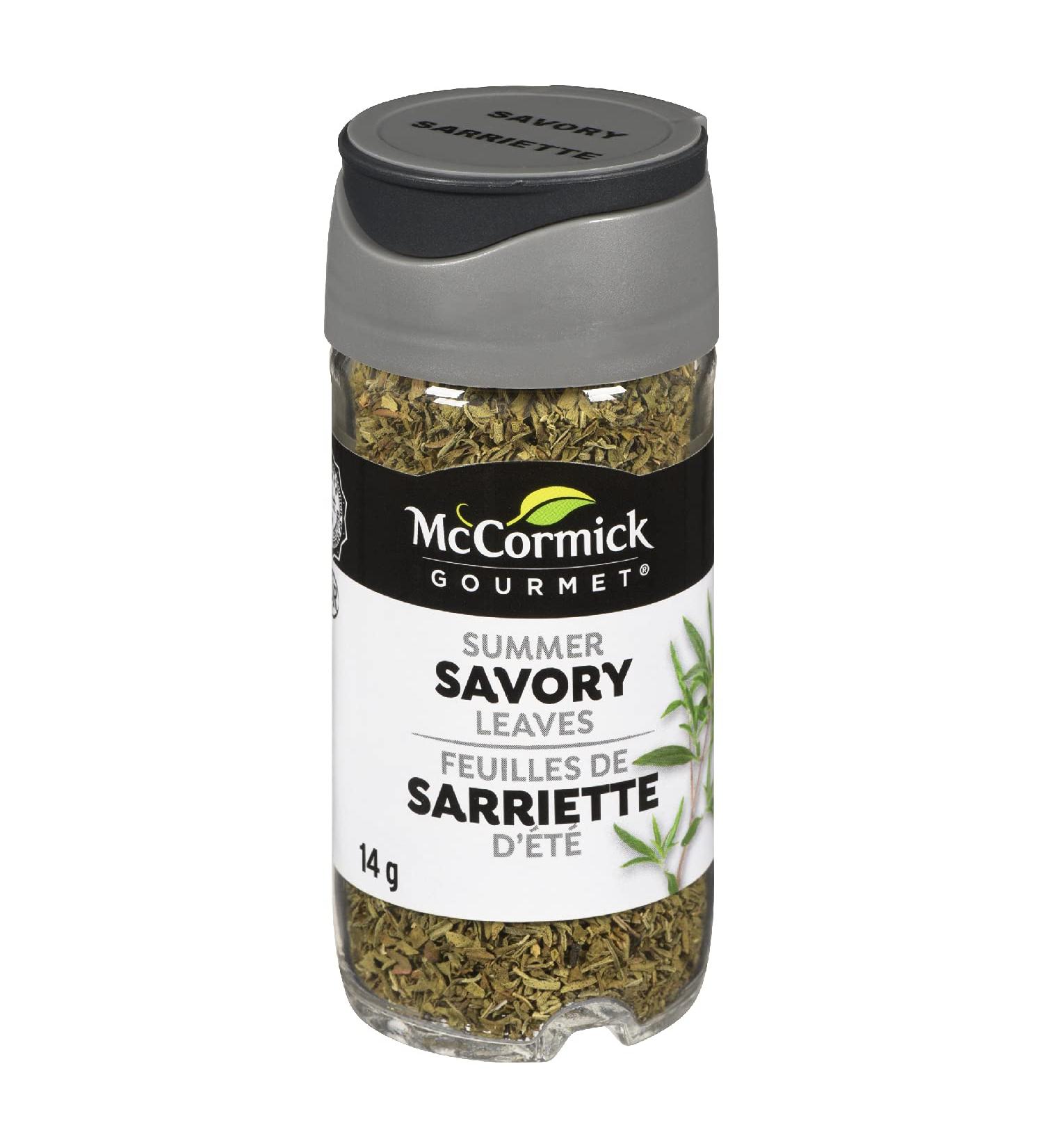 McCormick Gourmet (MCCO3) New Bottle Premium Quality Natural Herbs & Spices Summer Savory Leaves 14g - Buy Online on GoSupps.com