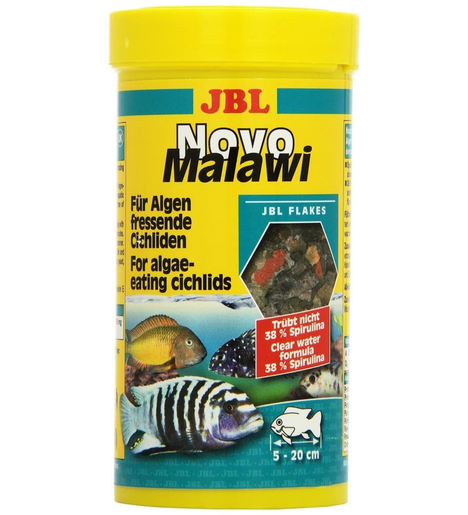 JBL NovoMalawi Complete Food for Algae-Eating Cichlids - 250ml Flakes - International Shipping - Buy Online on GoSupps.com