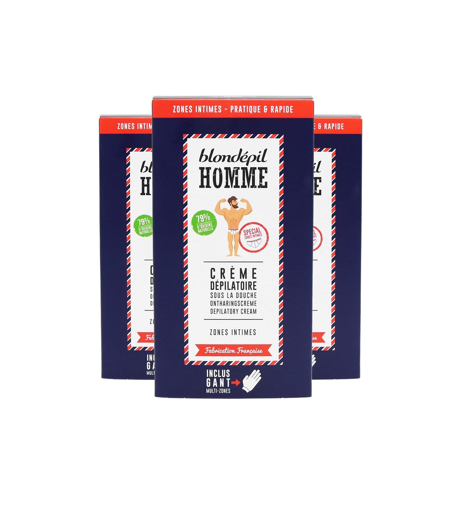 Blond pil Homme - Hair removal cream for men in the shower Intimate area Fast and effective Suitable for all skin types  - Buy Online on GoSupps.com