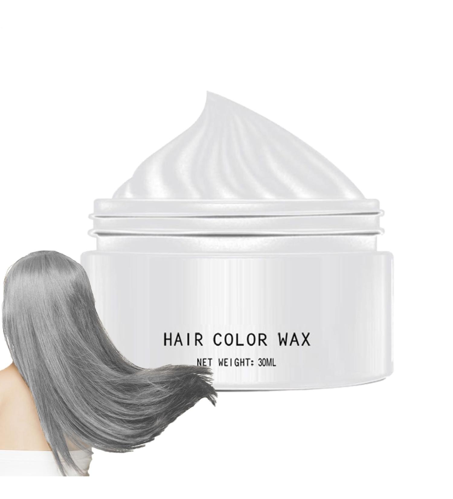 Hair Color Wax 30ml Temporary Coloring Washable Color Styling Paste for Women Teens Children Party Carnival Halloween Cosplay White A - Buy Online on GoSupps.com