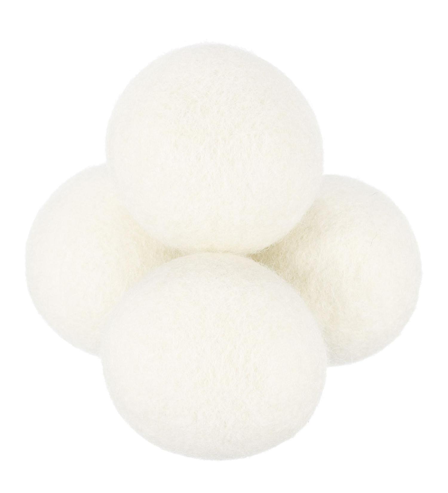 sourcing map 4 Pcs Wool Dryer Balls 2.4 Inches Wool Laundry Dryer Balls for Reducing Clothing Static and Wrinkles White 2.4" White - Buy Online on GoSupps.com