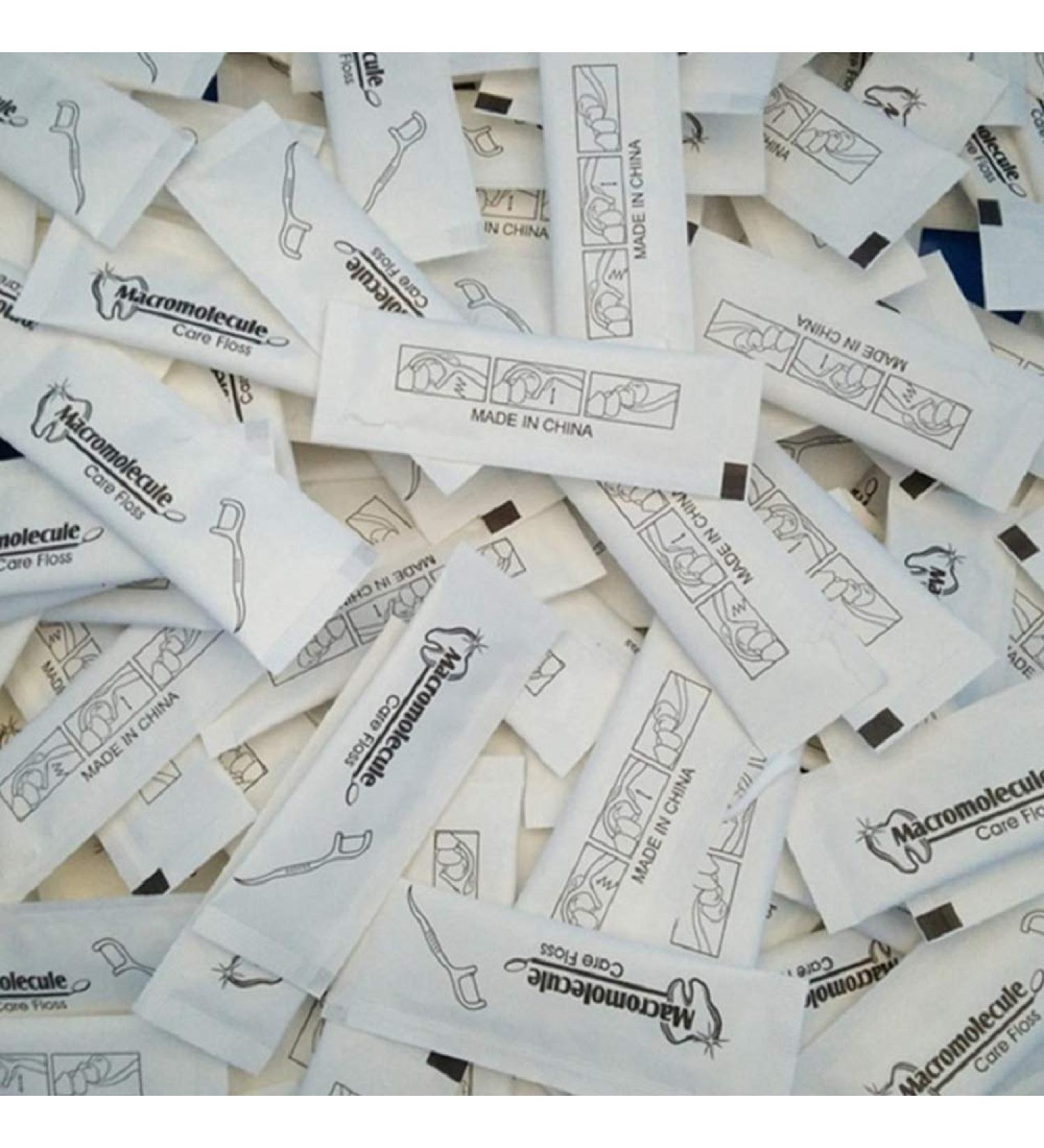 Individually Wrapped Dental Floss - 150 Travel-Friendly Teeth Cleaning Macromolecule Care Floss for Hotels & Restaurants - Buy Online on GoSupps.com