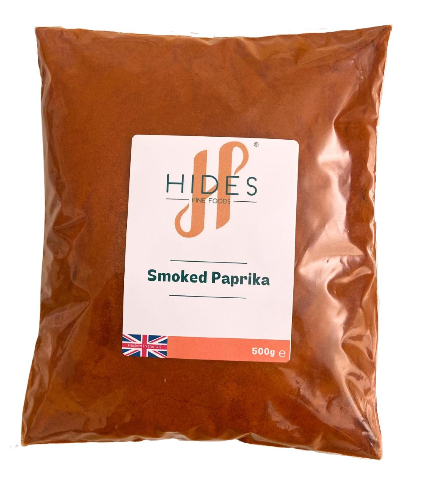 Hides Fine Foods Smoked Paprika 500g | GMO Free Seasoning for Moroccan & Spanish Cuisine, Stews & Garnishes | Vegetarian Friendly - Buy Online on GoSupps.com