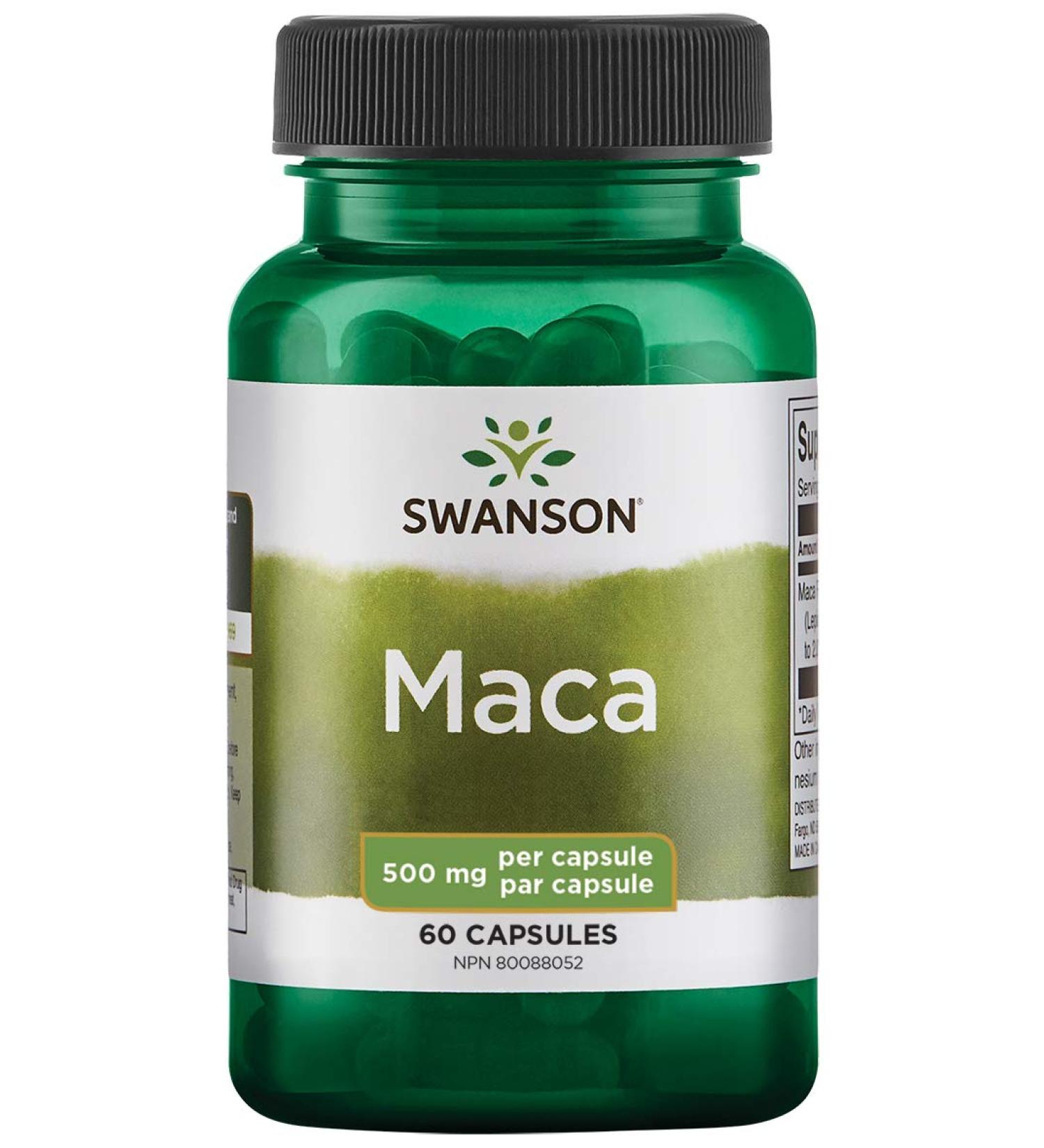 Swanson - Maca 500 milligrams 60 Capsules 1 count - Buy Online on GoSupps.com