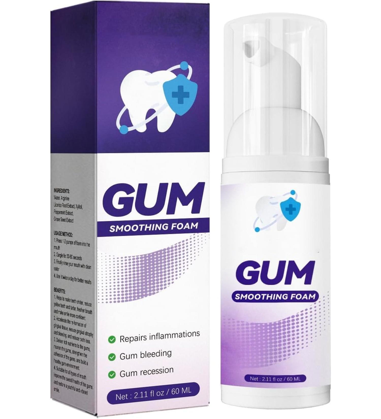 EXQST Gum Treatment Foam Gum Tissue Regeneration and Repair Deep Stain Cleaning Gum Treatment Foam Deeply Cleaning Gums Stain Removal Deep Stain Cleaning Gum Treatment Foam 1pcs - Buy Online on GoSupps.com