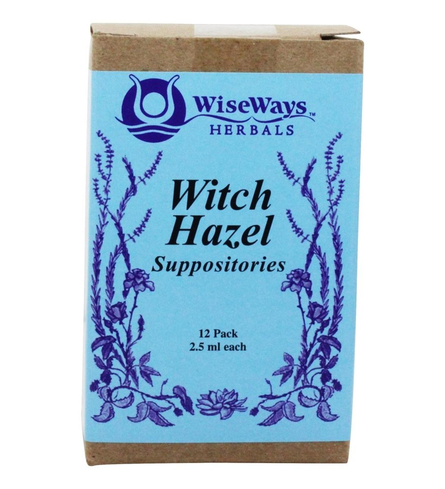 WiseWays Herbals Witch Hazel Suppositories 12 Count - Natural Relief and Comfort - Buy Online on GoSupps.com