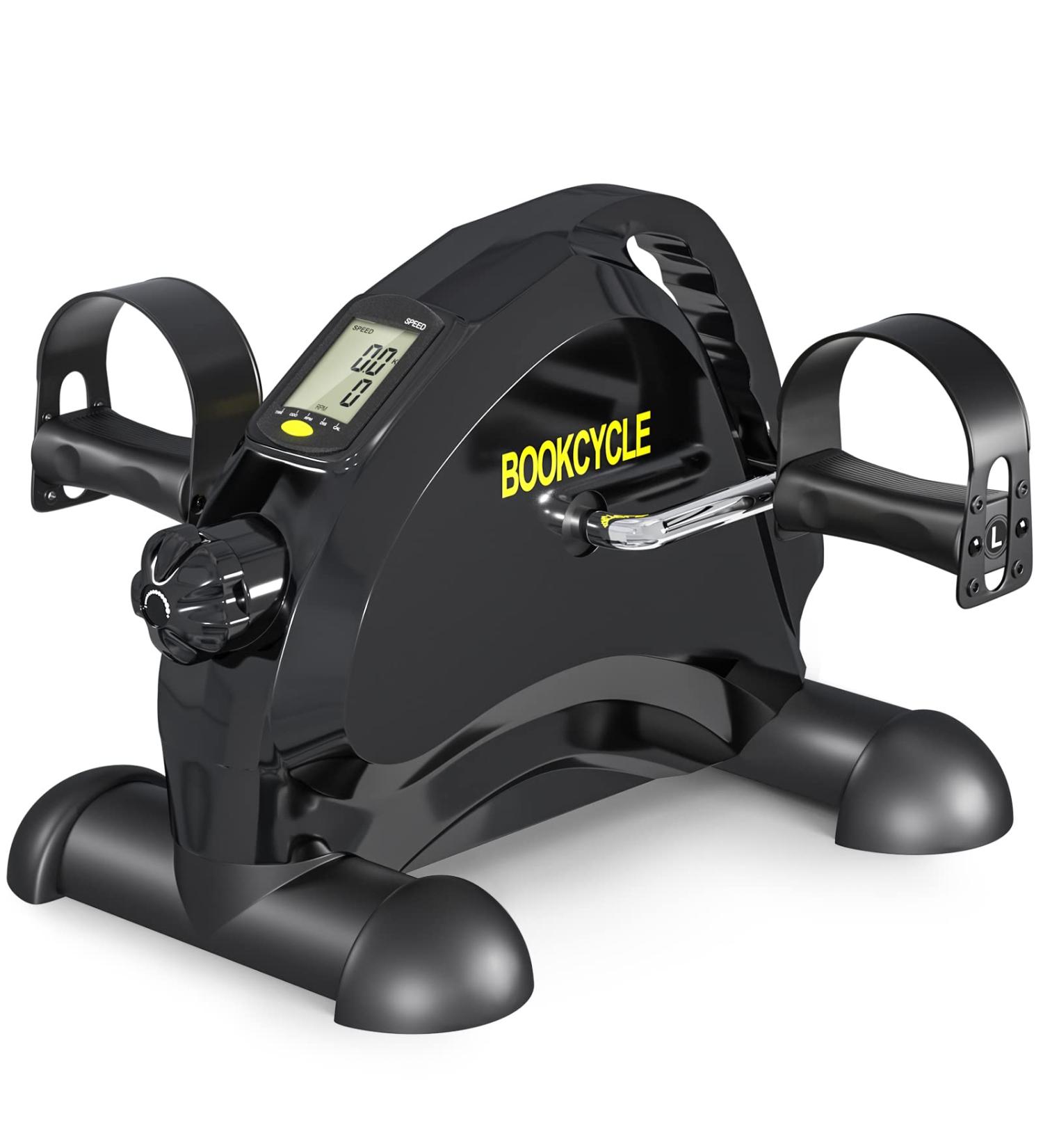 BOOKCYCLE Mini Exercise Bike Pedal Exerciser with LCD Monitor - Black - Buy Online on GoSupps.com