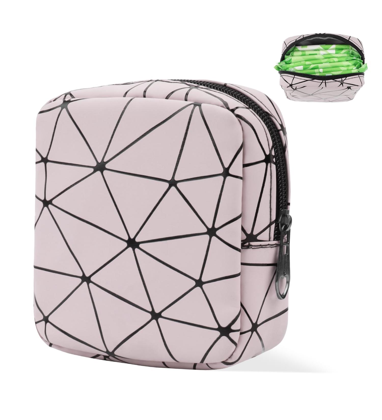 Likesing Period Bag - Portable Sanitary Napkin Storage for Teen Girls & Women - Feminine Menstrual Pad Pouch - Pink Organizer Purse - 1 Pack - Buy Online on GoSupps.com
