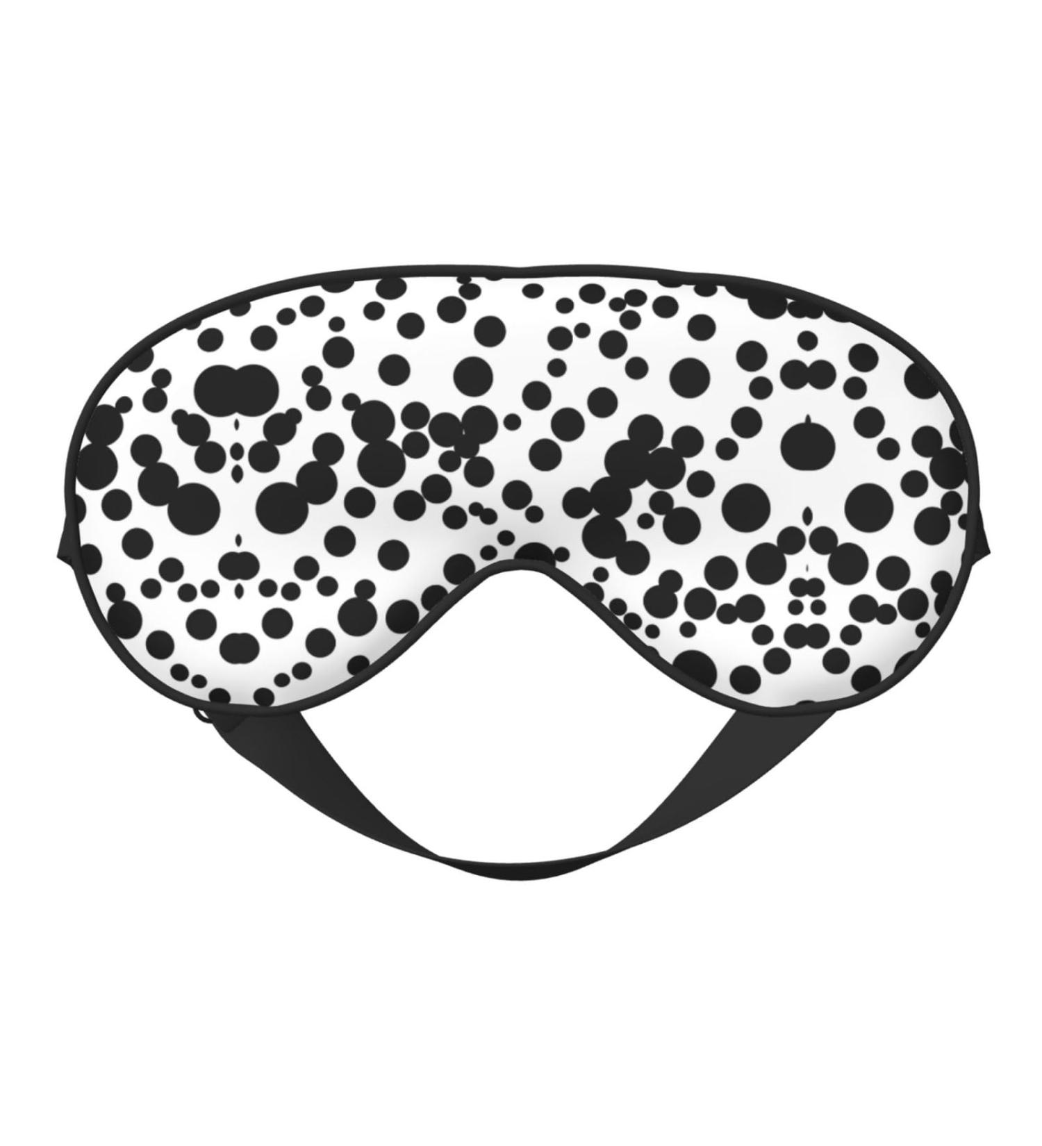 SSIMOO Black & White Big Dot Sleep Mask - Adjustable Breathable & Fashionable Eye Mask for Comfortable Sleep | International Shipping Available - Buy Online on GoSupps.com