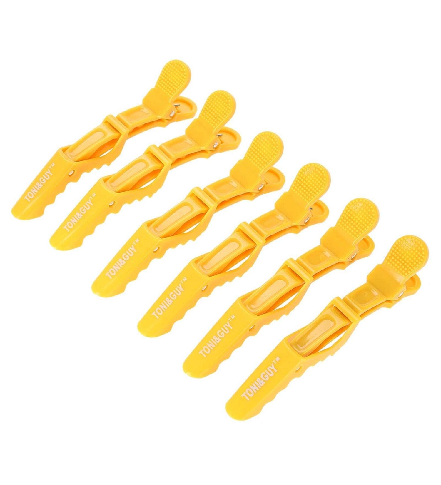 Buy 6-Piece Yellow Crocodile Hair Clips - Anti-Slip Hairdresser Clamps for Salons & Styling - Buy Online on GoSupps.com