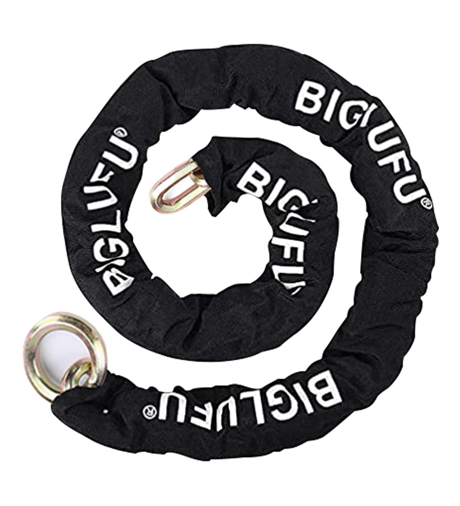 Biglufu 4ft/120cm Motorcycle Security Chain - Heavy Duty Hardened Steel Anti-Theft Chain for Motorbikes, Gates, and Bicycles - 10mm Thick Cut Proof Chain Link - Buy Online on GoSupps.com