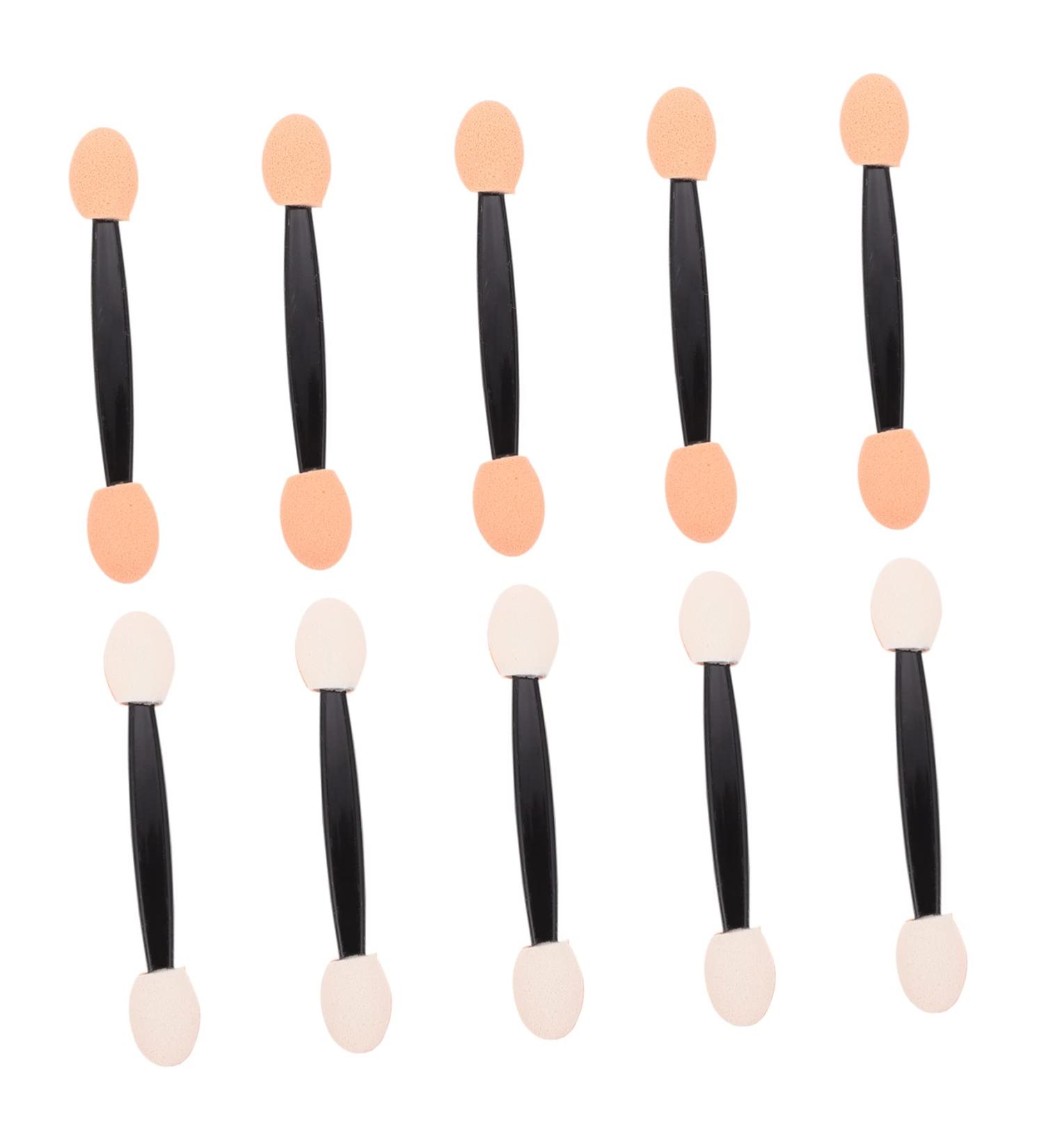 FRCOLOR 100pcs Double Ended Eyeshadow Brush Makeup Brush Mini Makeup Dual-side Smudger Tool Cosmetic 6.5x1.3cm Black - Buy Online on GoSupps.com