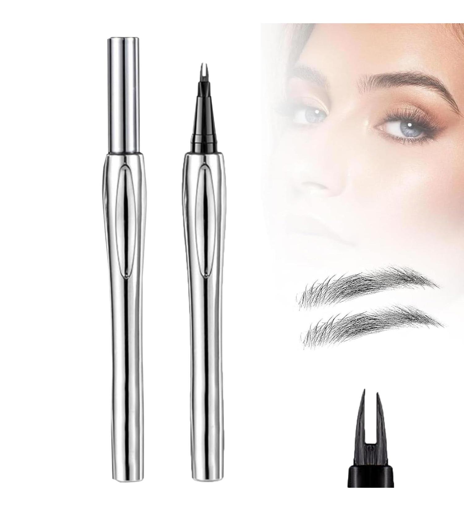 Cooklesa Eyebrow Cooklesa 2024 Upgraded Natural Waterproof Eyebrow Pen with Microfine Tip Two-Pronged Eyebrow Pencil 3D Long-Lasting Natural Waterproof Microblading Eyebrow Pen Makeup (Black) - Buy Online on GoSupps.com