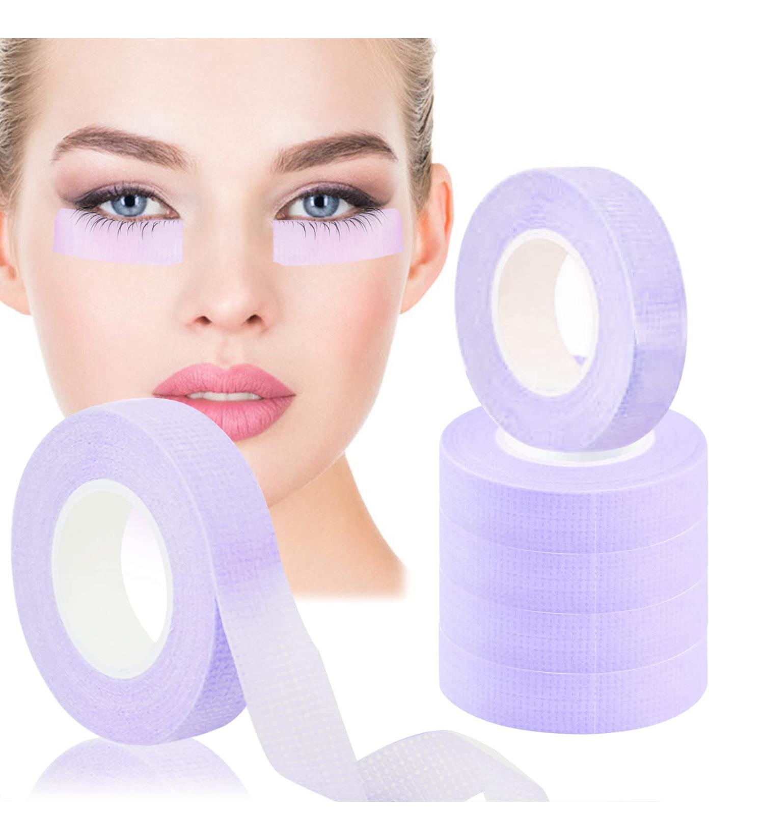 EBANKU 6 Rolls Lash Extension Under Eye Tape - Breathable Fabric Micropore Adhesive Tape for Eyelash Extensions - Purple - Buy Online on GoSupps.com