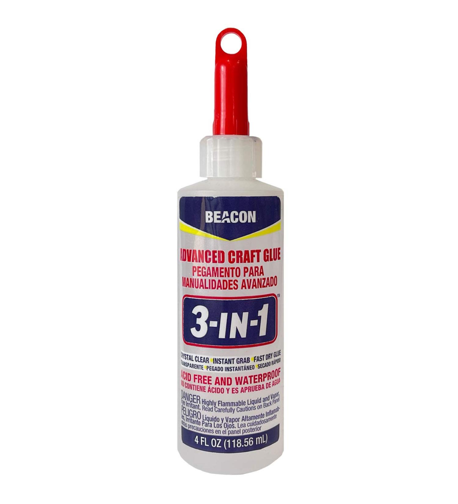 Beacon 3-in-1 Advanced Crafting Glue, 4-Ounce, 1-Pack