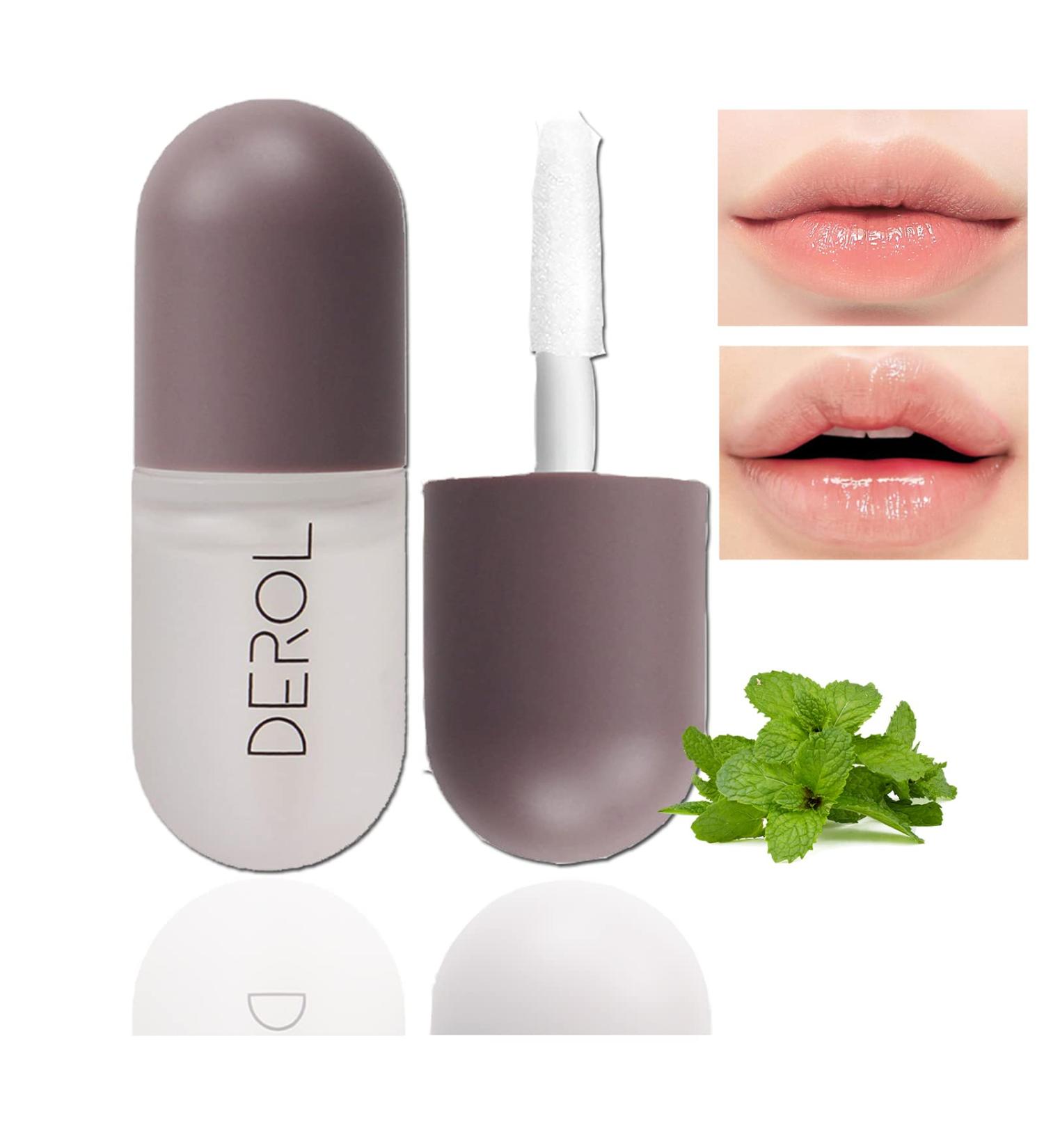 Hydrating Mint Lip Oil | Lip Plumping & Wrinkle Filler | Overnight Moisturizing Lip Mask & Serum - Buy Online on GoSupps.com