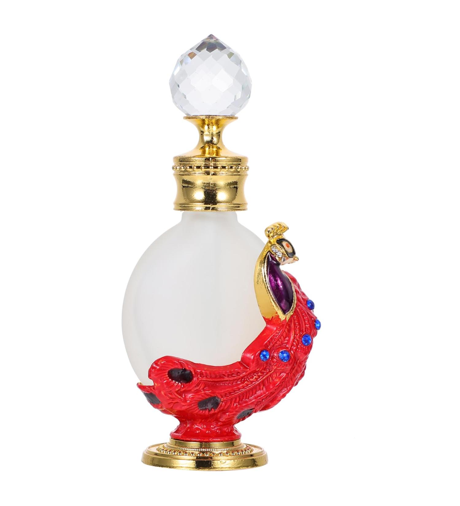 SOESFOUFU 1pc Peacock Essential Oil Bottle Liquid Bottle Perfume Dropper Bottle Glass Perfume Bottle Women Perfume Bottle Liquid Holder Liquid Dispenser Glass Empty Holder 3.1x10.5cm Red - Buy Online on GoSupps.com