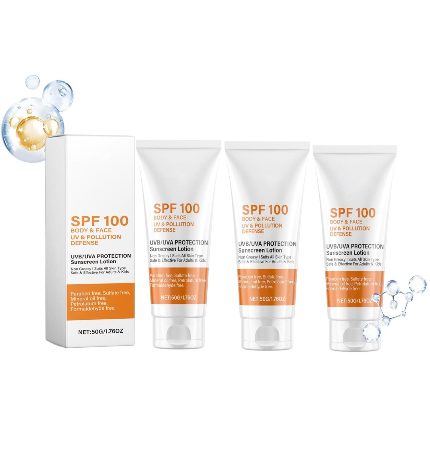 Orgrul Moisturizing sunscreen SPF 100+ with UVAUVB protection antilotion 3 pieces - Buy Online on GoSupps.com