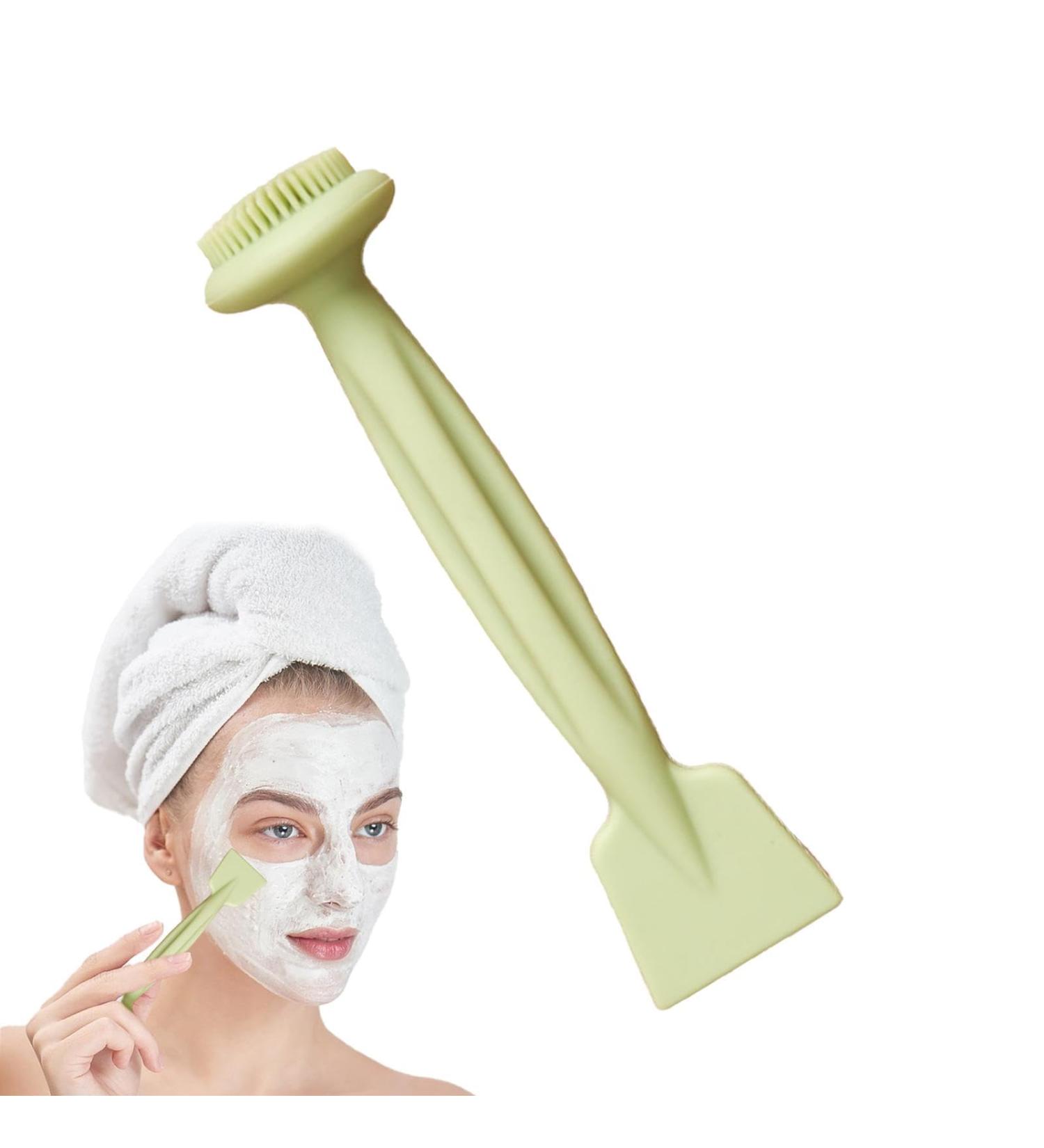 Facial Cleansing Brush | Silicone Face Washing Brush Reusable Double Head Silicone Face Washing Scrubber - Buy Online on GoSupps.com