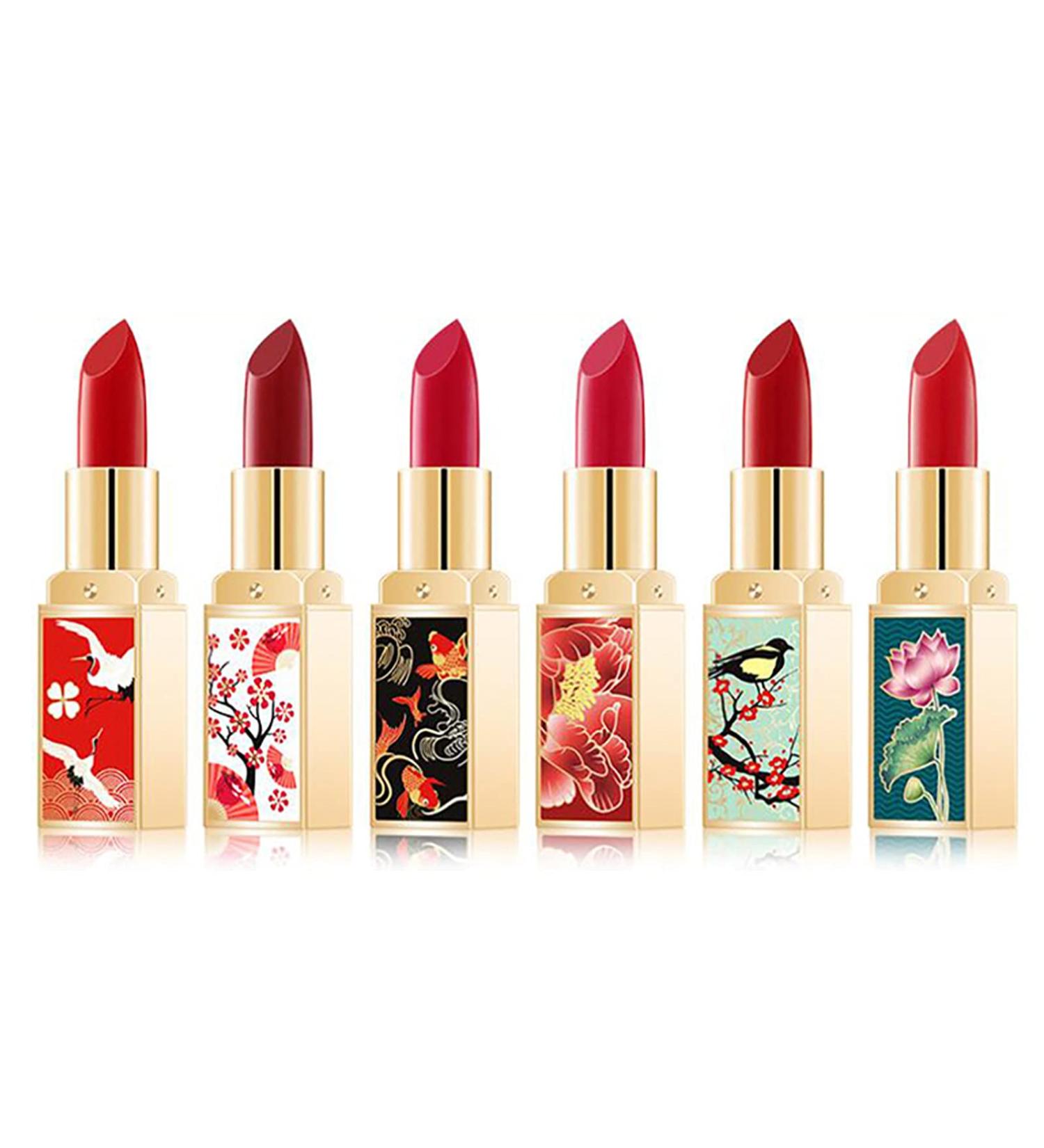 Ownest 6-Piece Matte Lipstick Set | Long-Lasting, Moisturizing & Waterproof Lipsticks | China Palace Style Rouge Lipstick - Buy Online on GoSupps.com
