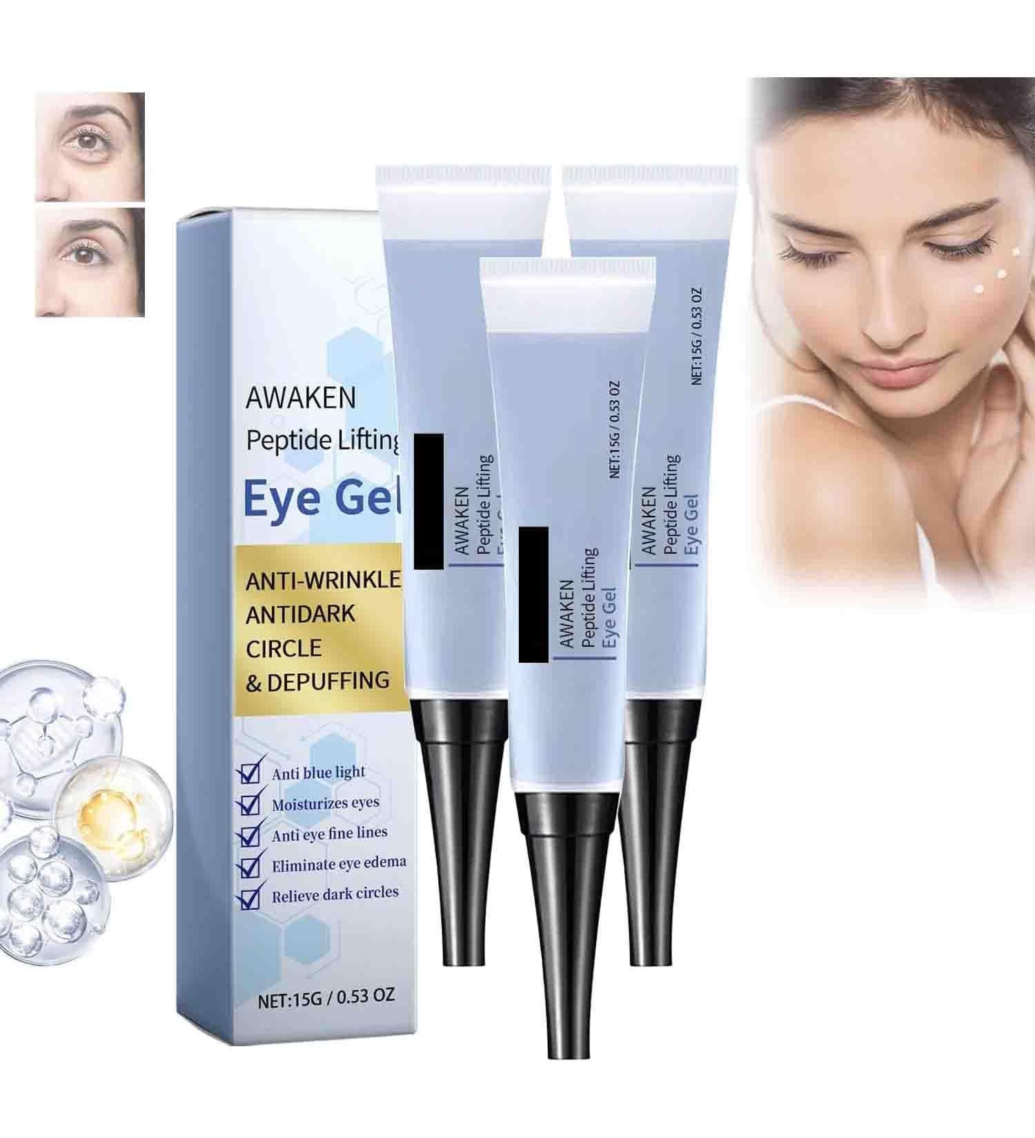 TANOOS Awaken Peptide Lifting Eye Gel Anti Aging Moisturizing Eye Cream Lifting Firming Eye Serum OpenEyes Awaken Peptide Lifting Eye Gel Open Eyes AntiWrinkle Moisturizing Awaken Peptide - Buy Online on GoSupps.com