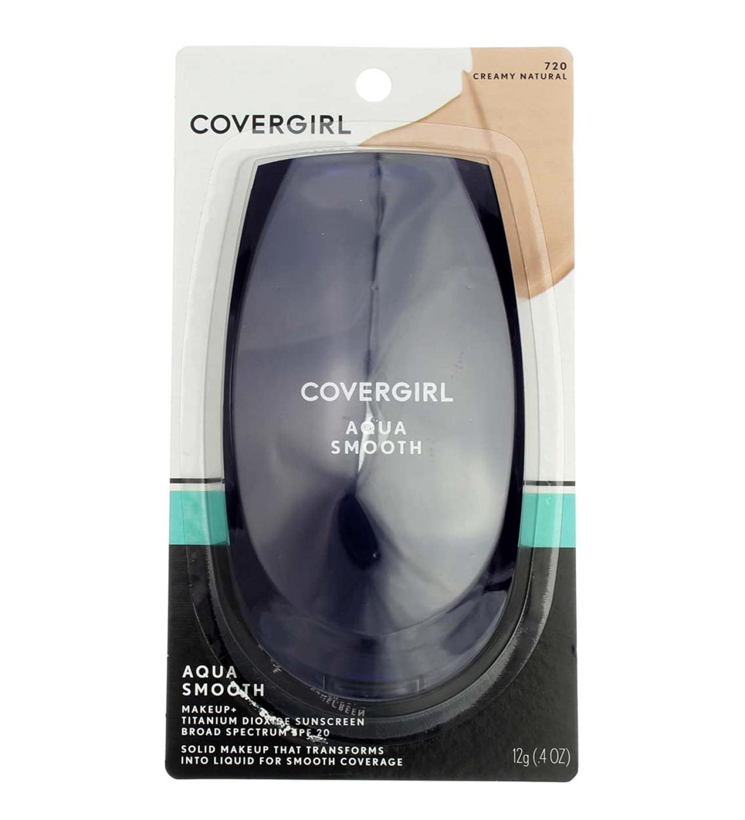 CoverGirl Smoothers AquaSmooth Compact Foundation Creamy Natural 720 0.40 oz (Pack of 4) 1 Count (Pack of 4)