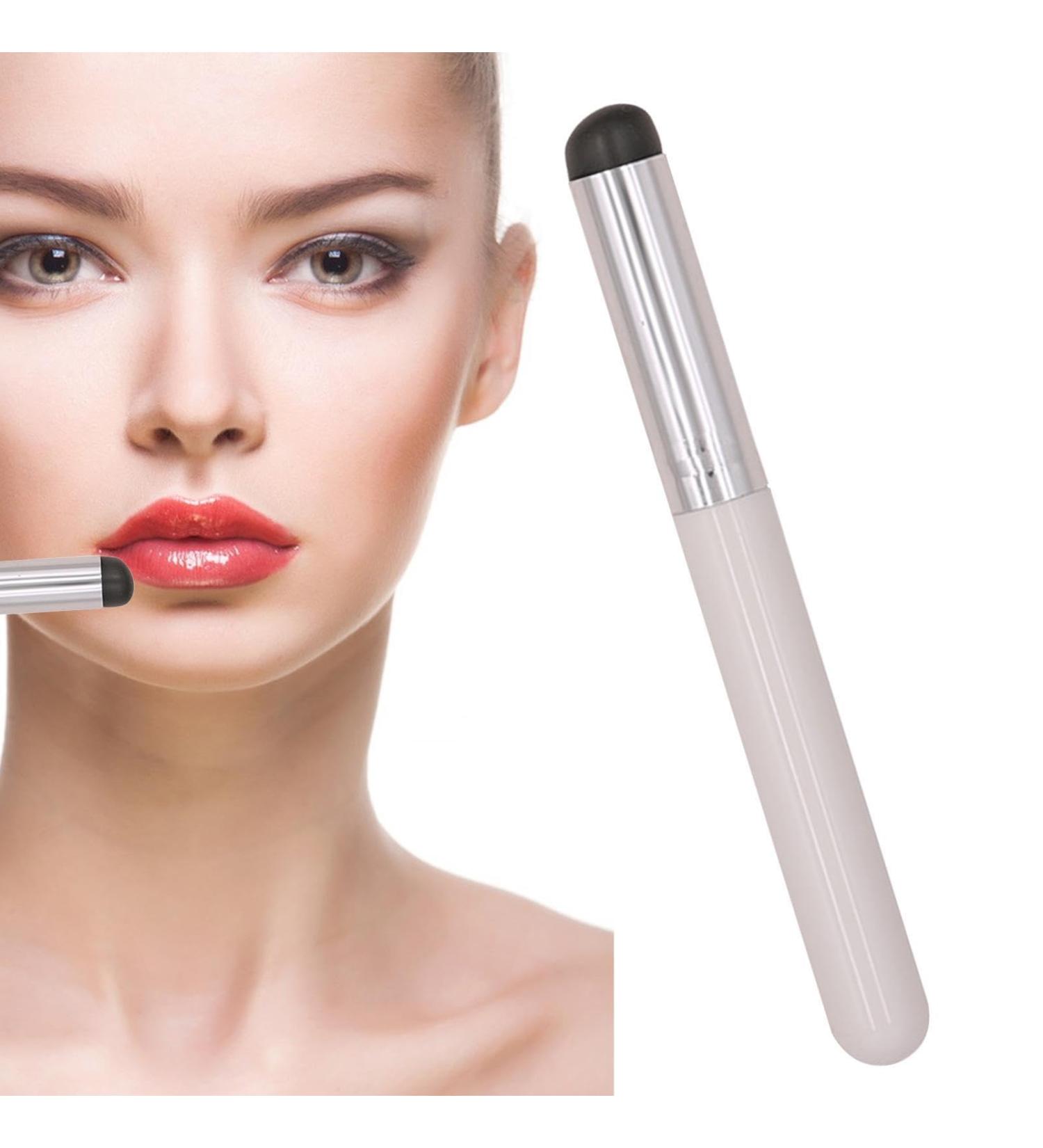 2 Silicone Lip Makeup Brushes - Lip Glaze Makeup Brush Reusable Lipstick Applicator | High Elastic Round Head Makeup Brushes Lip Portable Makeup Accessories - Buy Online on GoSupps.com
