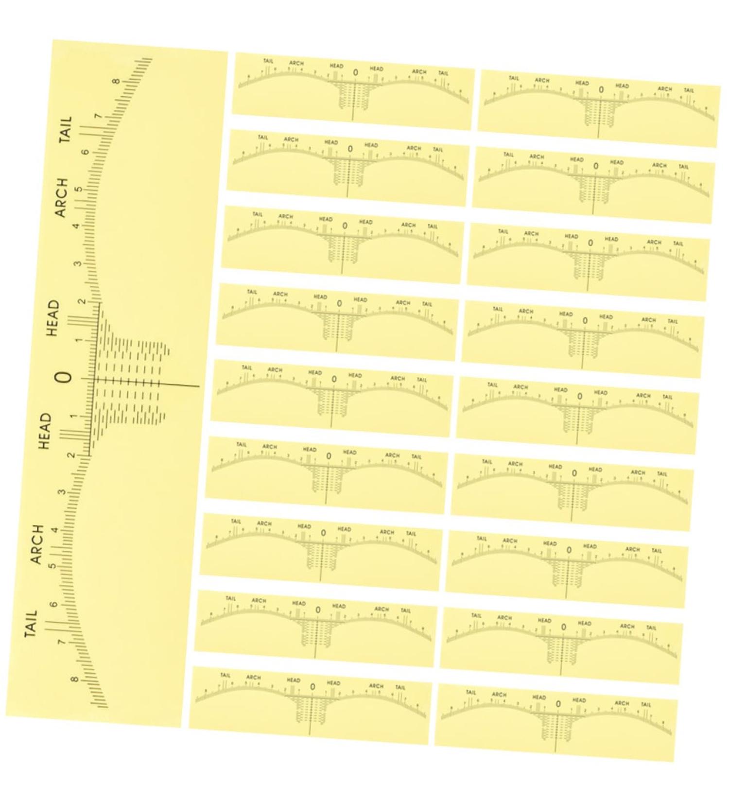 ORFOFE 50Pcs eyebrow tattoo ruler makeup tools make up kit measuring eyebrow shaper Simple set Miss - Buy Online on GoSupps.com