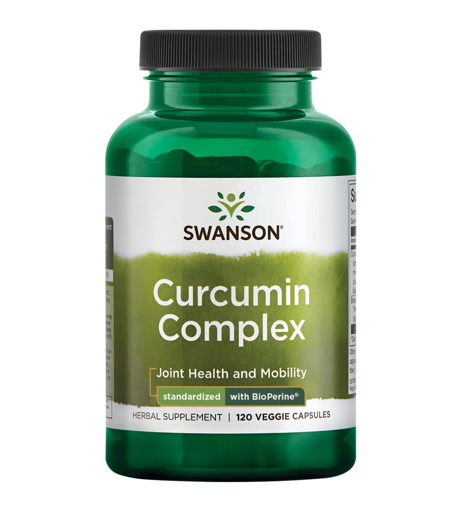 Swanson Curcumin Complex - Joint Health Supplement with BioPerine - 120 Veggie Capsules - Buy Online on GoSupps.com