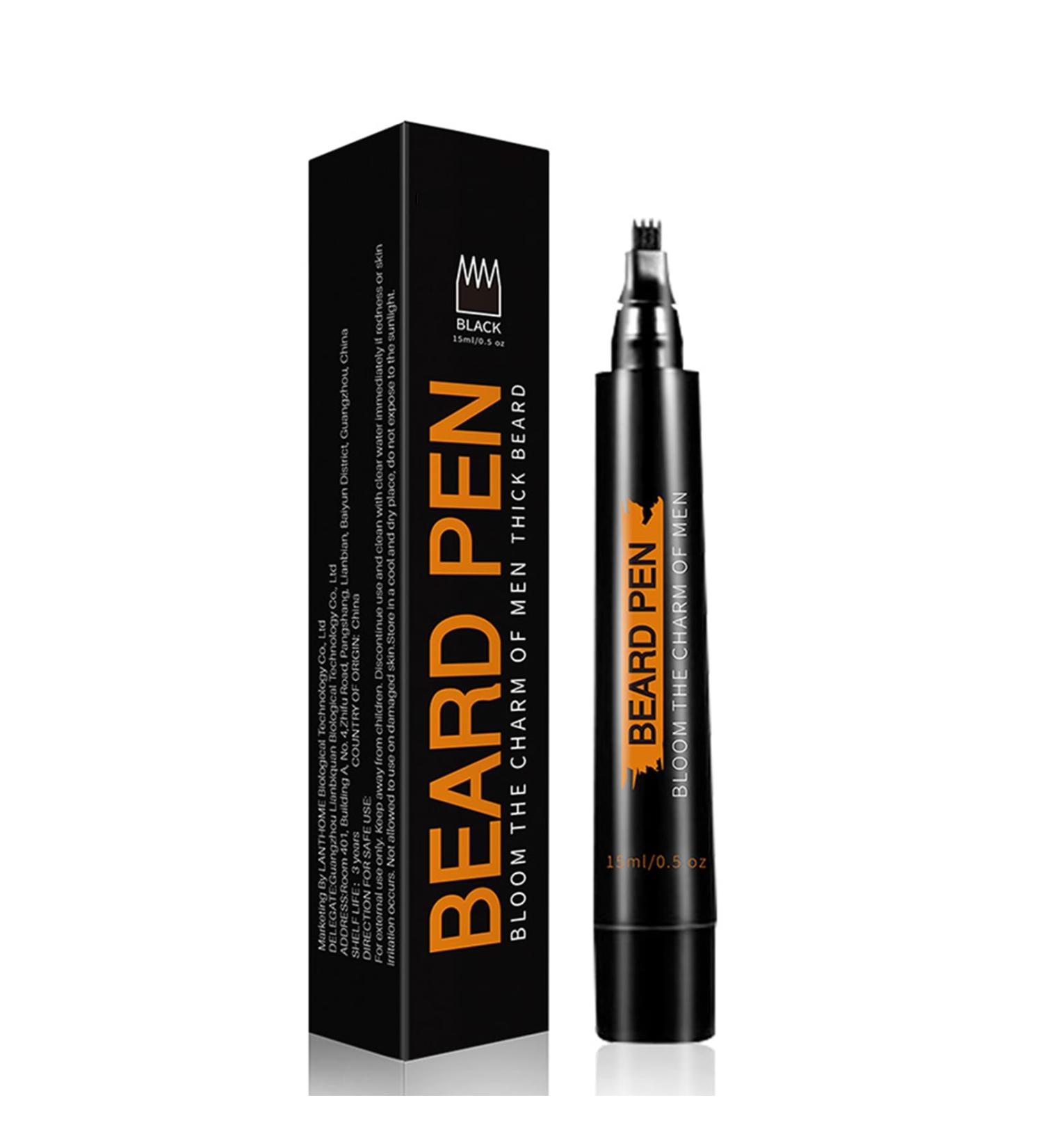 Beard Filler Pen For Men Black Beard Filler For Fuller Beard Black Beard Pencil For Beard Filling Long Lasting Sweatproof For Define Sharpen Hair Beard Eyebrow - Buy Online on GoSupps.com