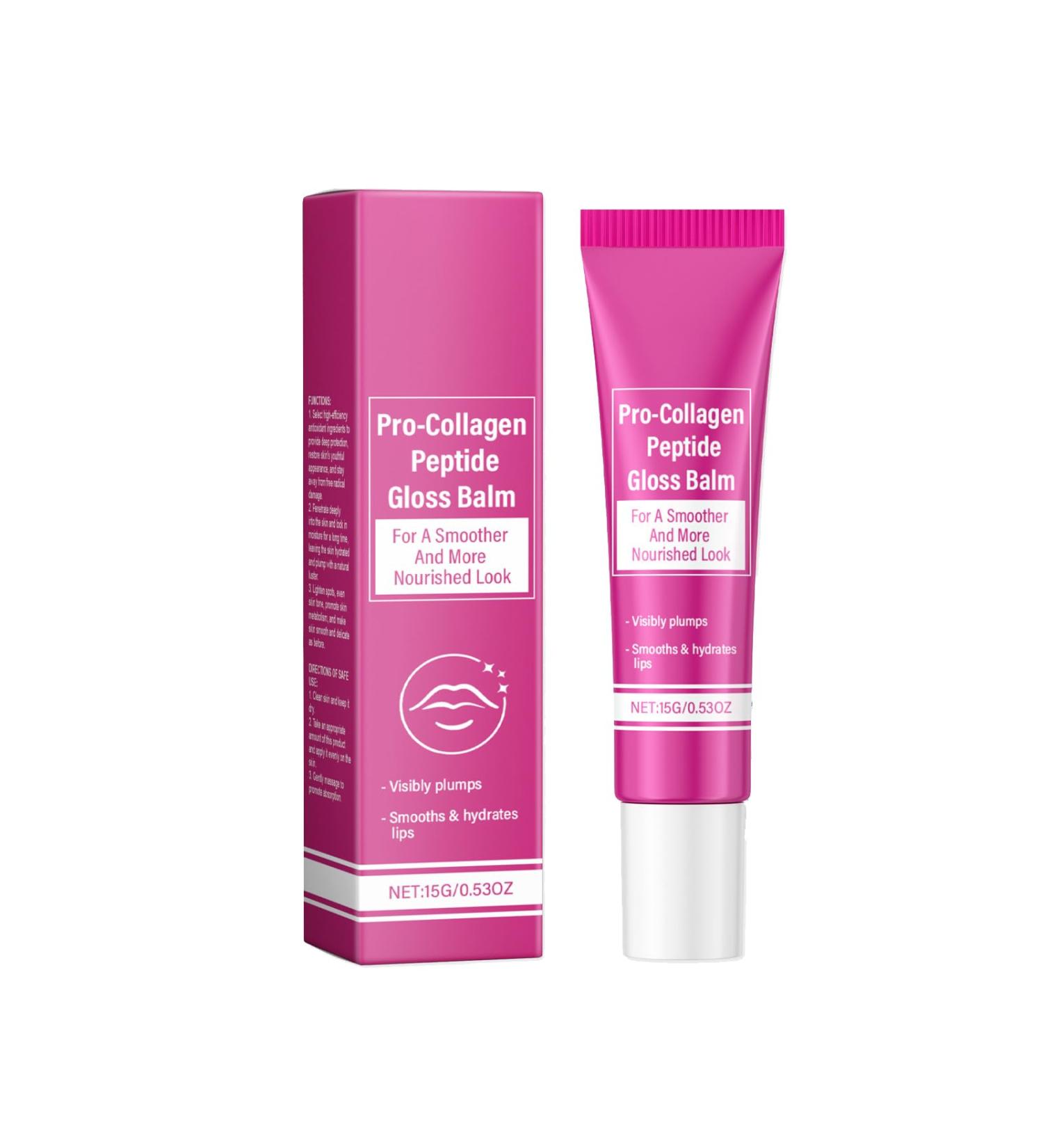  YOENBG Glossy lip balm with pro-collagen peptides Plumping and moisturizing lip care with vitamin E and peptides long-lasting moisturizing lip gloss (1) - Buy Online on GoSupps.com