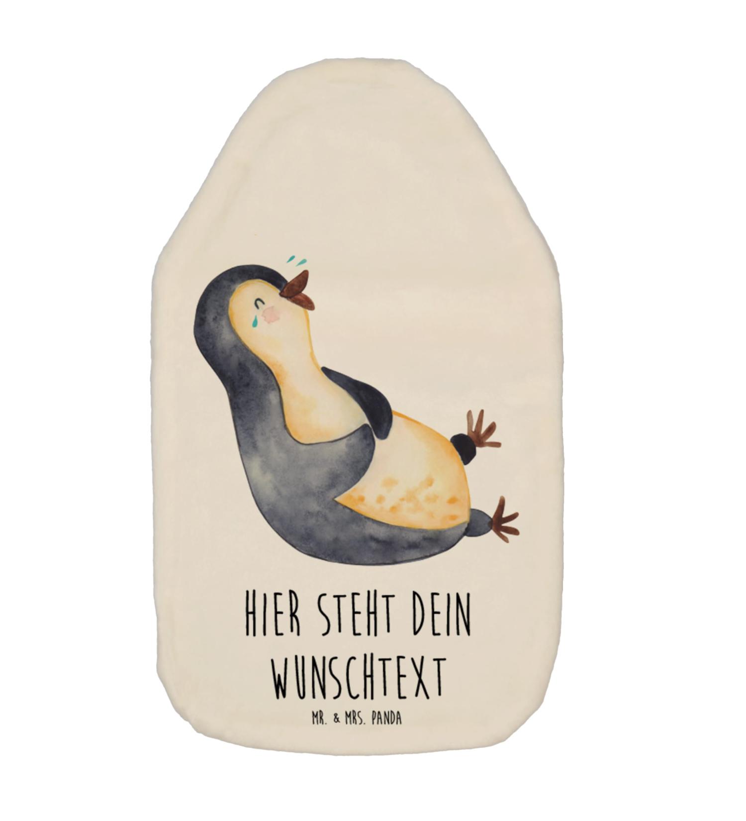 Mr. & Mrs. Panda Personalized Hot Water Bottle - Penguin Laugh | Unique Personalized Gifts & Heat Pillows - Buy Online on GoSupps.com