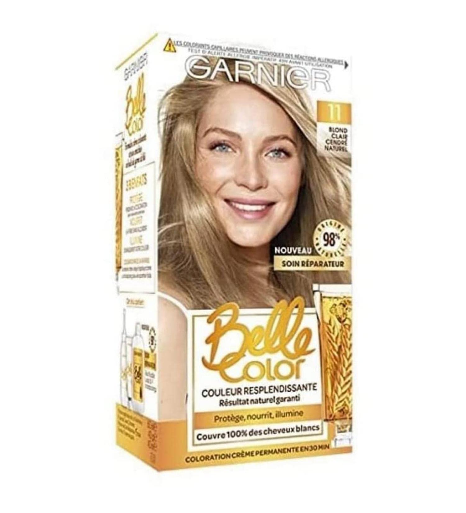 Garnier Belle Color Permanent Hair Colour Blonde 11 Natural Light Ash Blonde - Buy Online on GoSupps.com