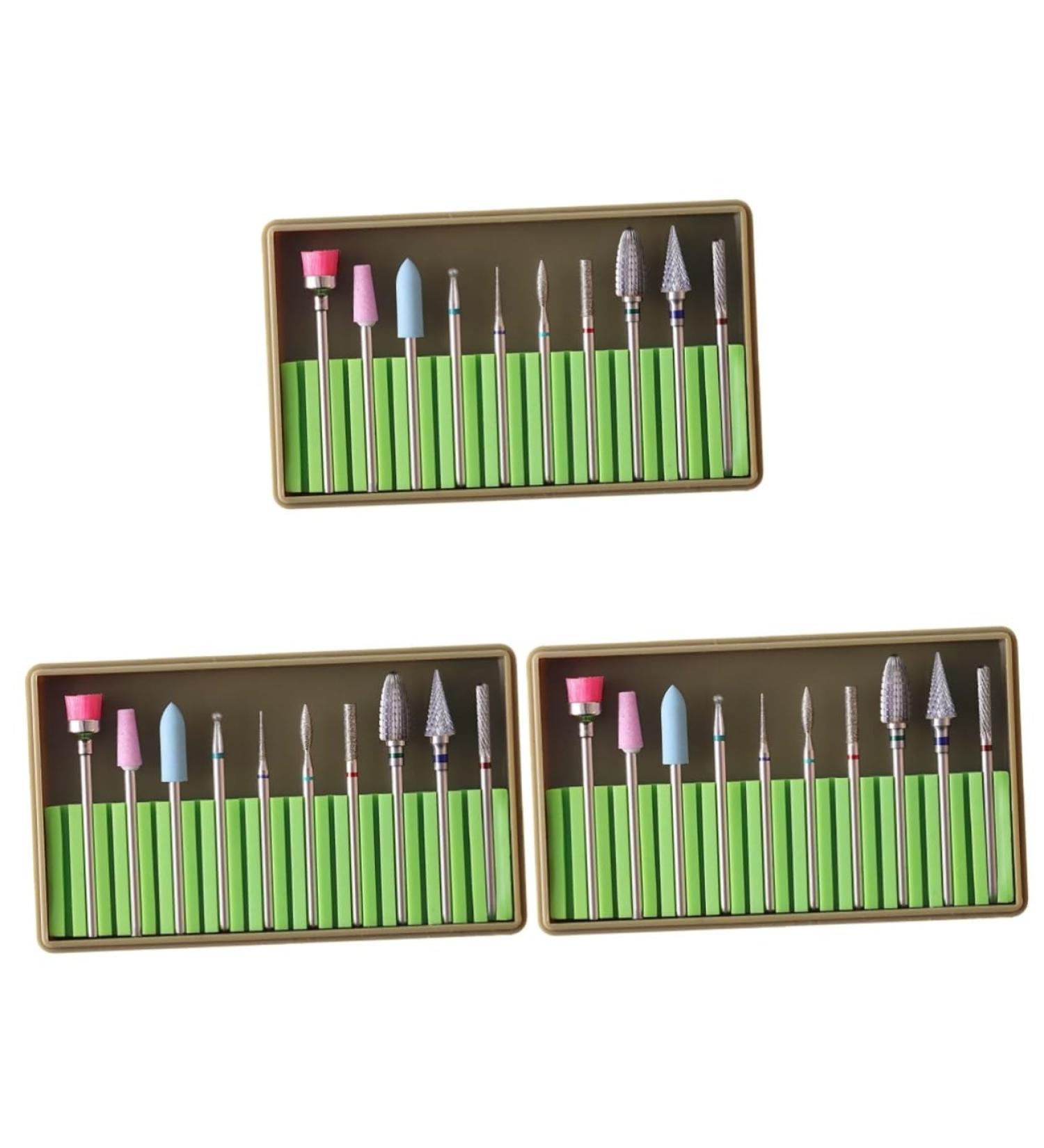 Beavorty 3 Sets nails kits electric nail filer Cuticle Drill Bits Nail Drill Replacement Bits nail file electric nail drill bit brush Gel Nails Bit Nail Art supplies manicure polisher 5x1cmx3pcs Greenx3pcs - Buy Online on GoSupps.com