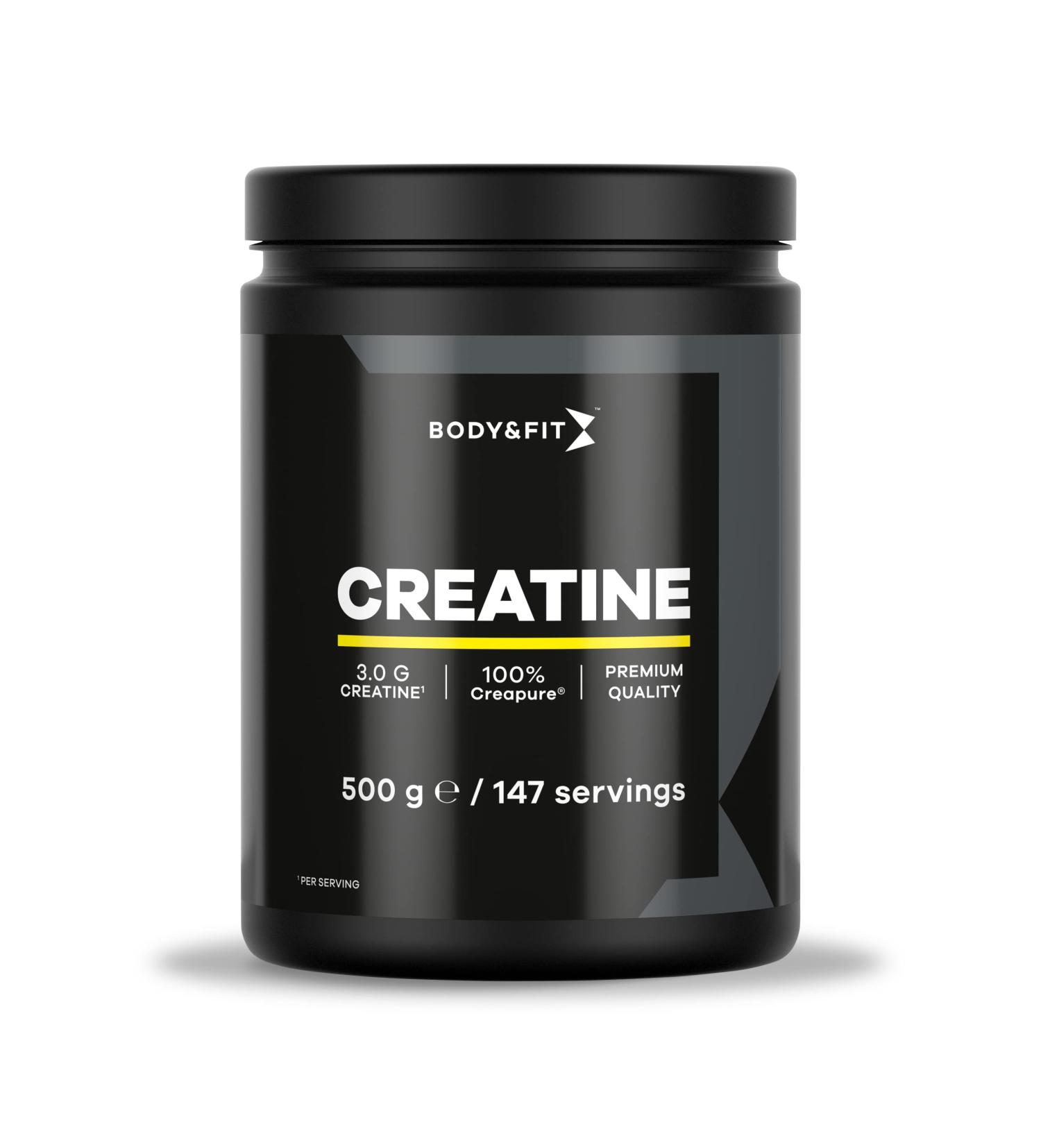 Body & Fit Creatin Pulver - Creapure Tasteless Creatine Powder | 500g for Energy & Strength | 147 Doses - International Shipping Available - Buy Online on GoSupps.com