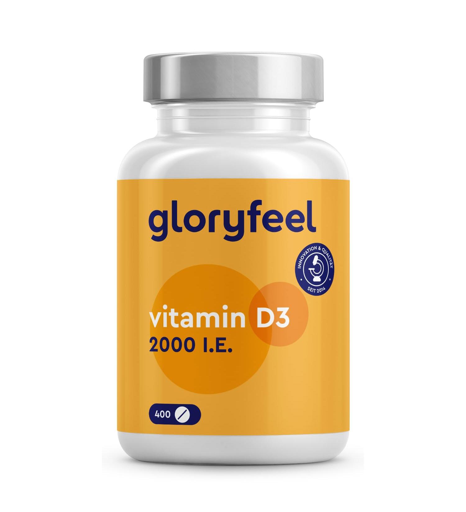 Vitamin D3 2000 I.E. - 400 Tablets | High Dose Sun Vitamin for Immune System & Bones | 100% Pure Cholecalciferol - Laboratory Tested & Additive-Free in Germany - Buy Online on GoSupps.com