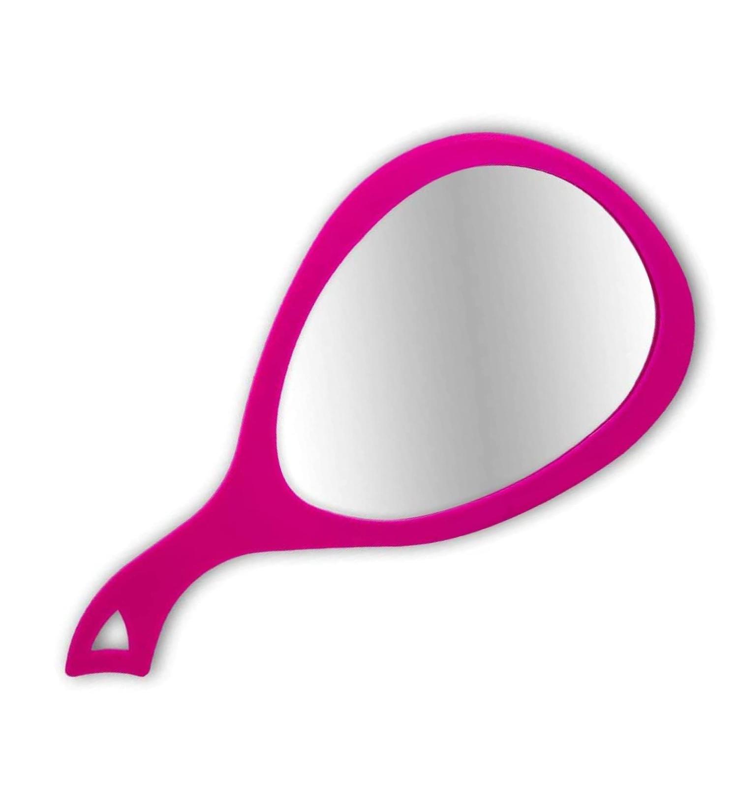 BarberMate Teardrop Mirror - Professional Hand Mirror for Salons & Barbershops in Pink - Buy Online on GoSupps.com