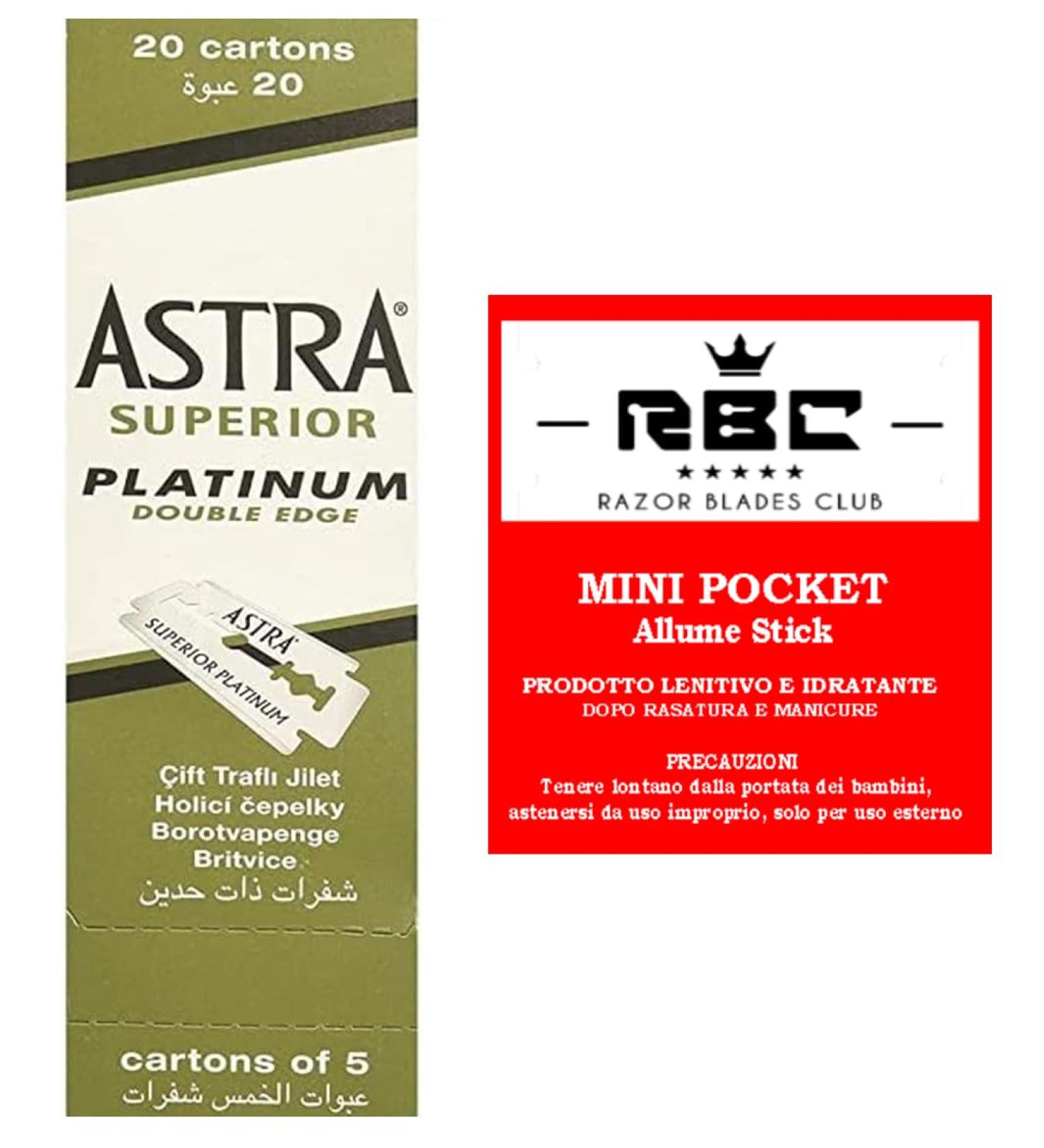 Razor Blades Club - Astra razor blades with hemostatic candles 100 pieces Astra 1 piece (1 pack)