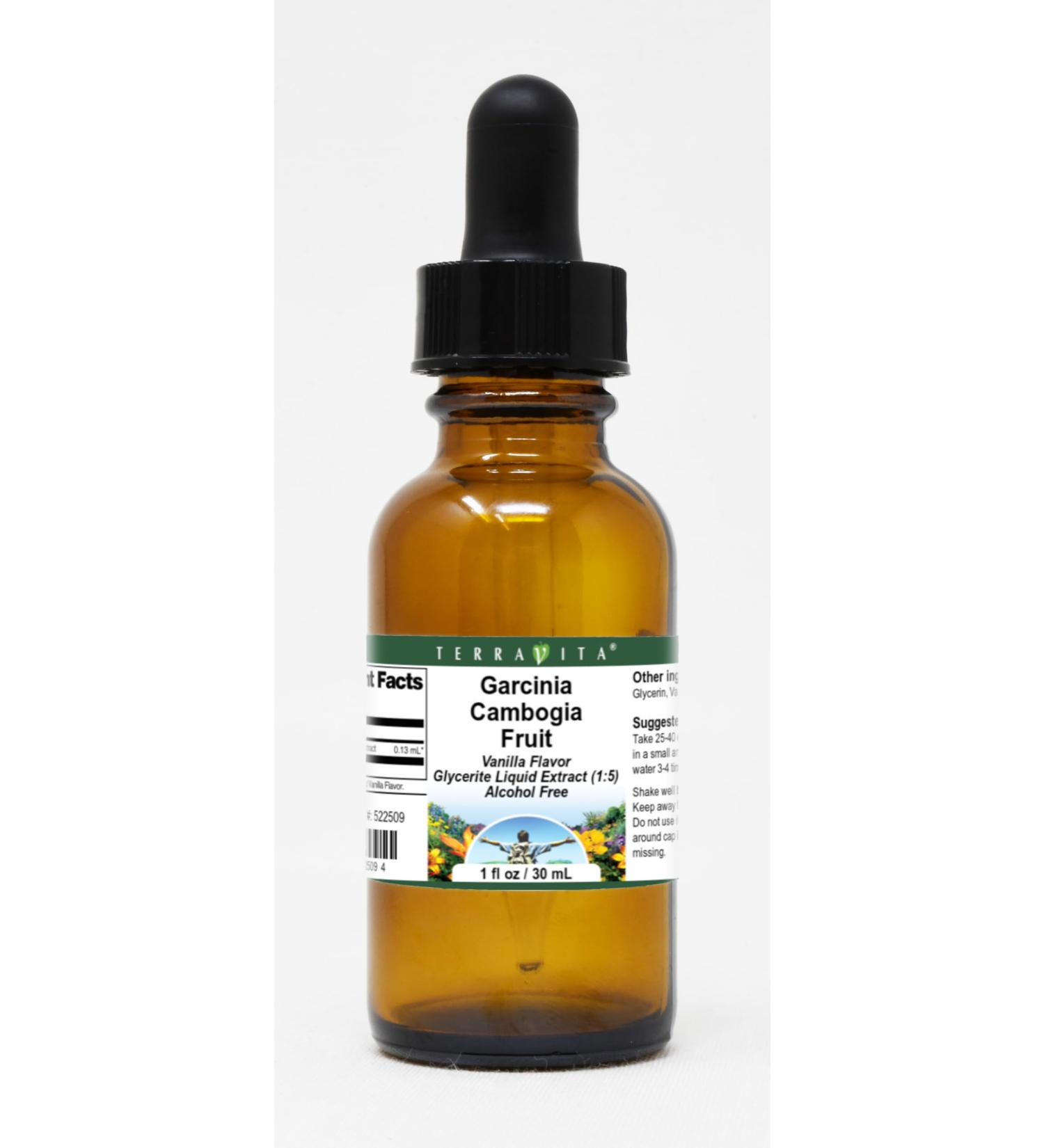 Garcinia Cambogia Fruit Glycerite Liquid Extract (1:5) - Vanilla Flavored (1 oz ZIN: 522509) - Buy Online on GoSupps.com