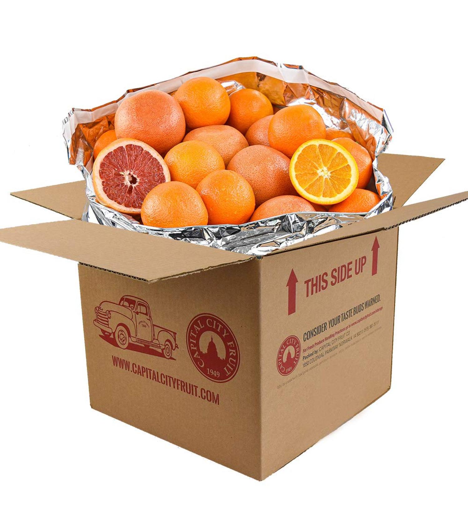 Gourmet Fruit Gift Pack from Capital City Fruit Farm - 20lbs Mixed Citrus Box with Oranges and Grapefruit (30 pieces) - Immunity Boosting Vitamin C - Buy Online on GoSupps.com