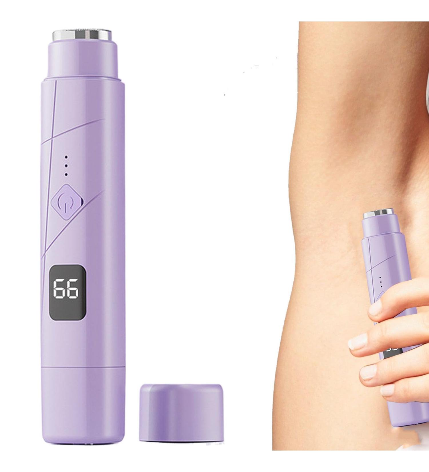 Double Head Electric Shaver for Women 2 in 1 Electric Shaver for Women Double Head Pubic Hair Trimmer Facial Hair Bikini Shaver Groomer for Face Chin Scha Lilac - Buy Online on GoSupps.com