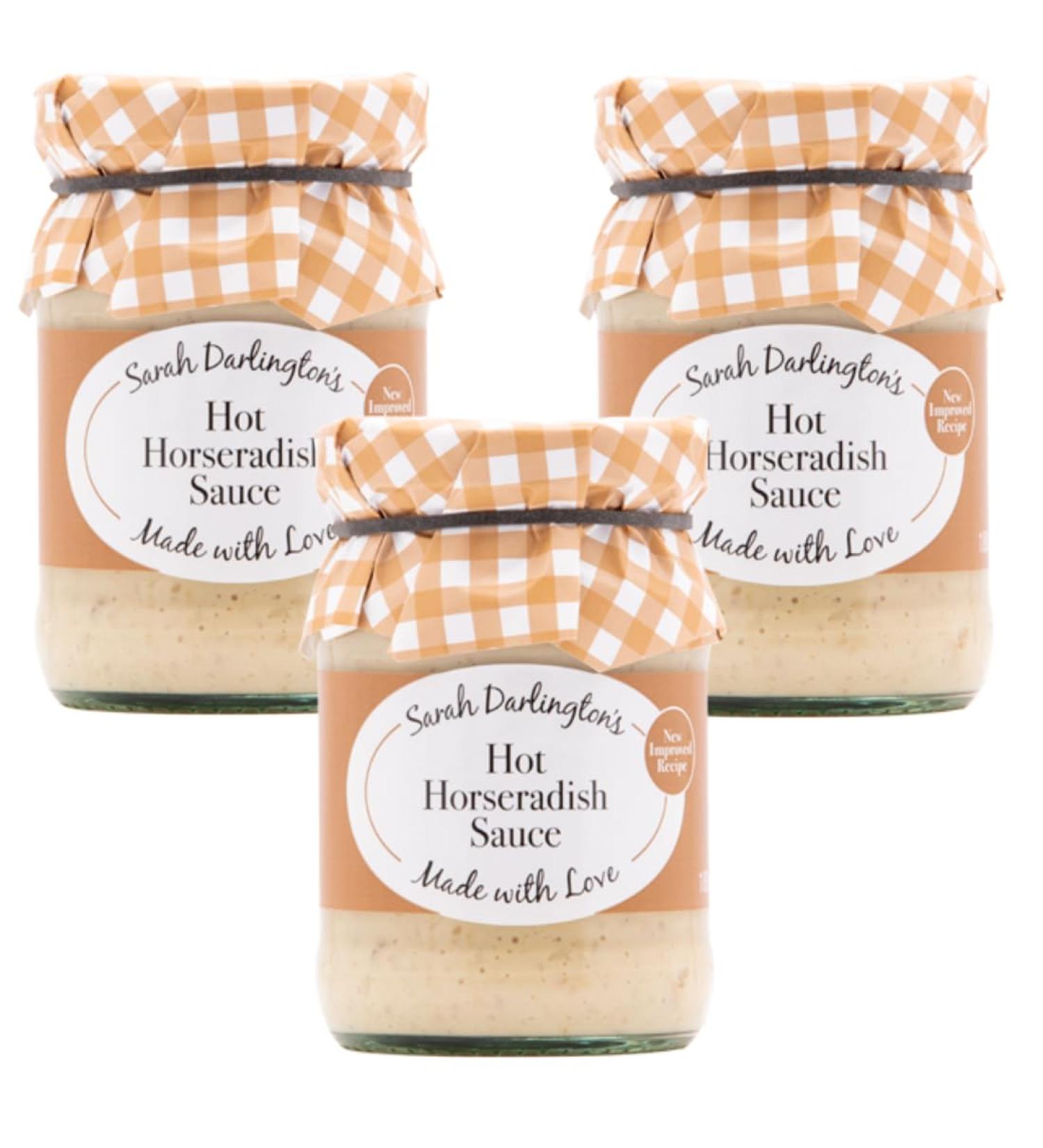 Mrs Darlington's Hot Horseradish Sauce - 180g - Pack of 3