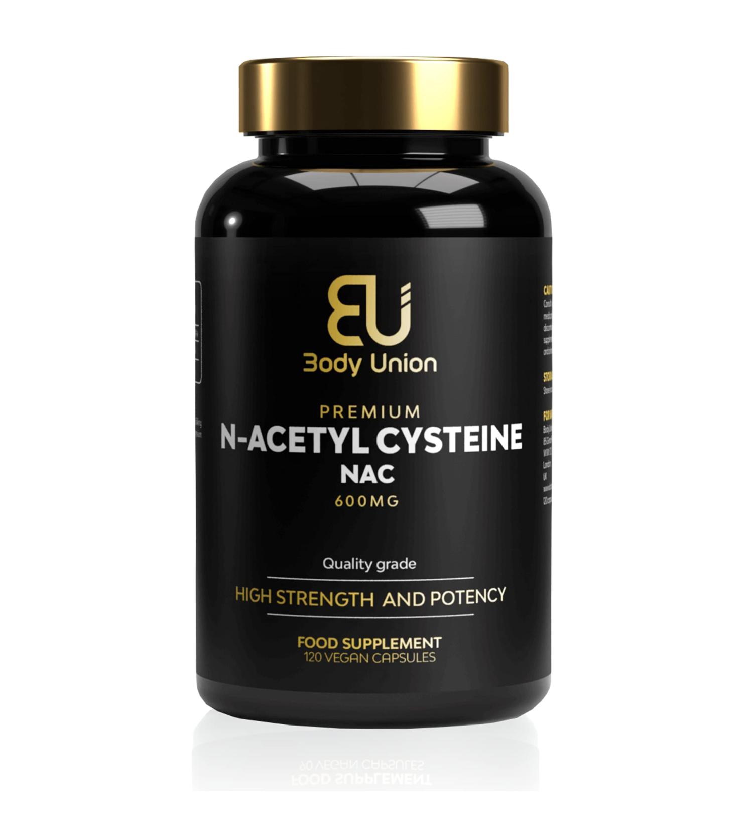 N Acetyl Cysteine Supplement | 600mg for Skin Care & Detox | Immune System Support | 60 Vegan Capsules - Buy Online on GoSupps.com