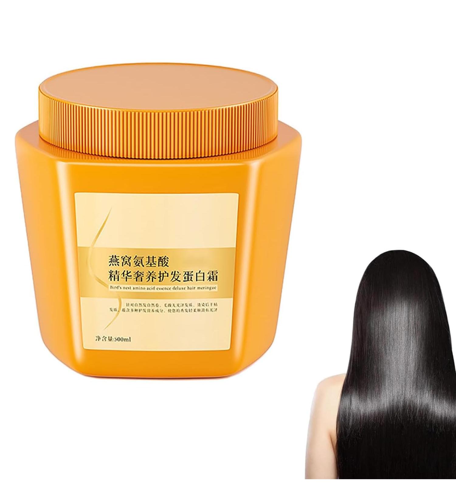 Amino Acid Essence Luxury Nourishing Hair Protein Cream Repairing Essence Hair Mask Amino Acid Moisturizing Repair Hair Care Conditioner 500ml - Buy Online on GoSupps.com
