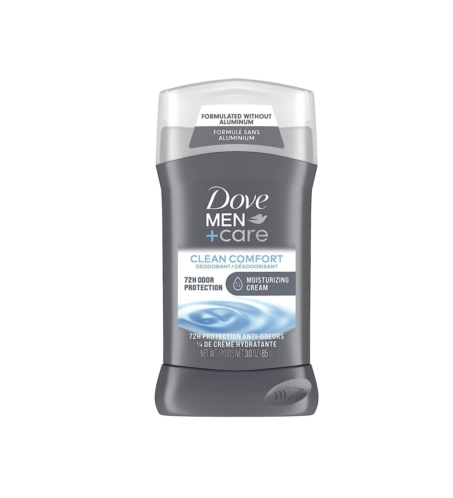 Dove Deodorant 3 Ounce Mens Clean Comfort 1/4 Moisturizer (88ml) (6 Pack) Clean Comfort 3 Ounce (Pack of 6)