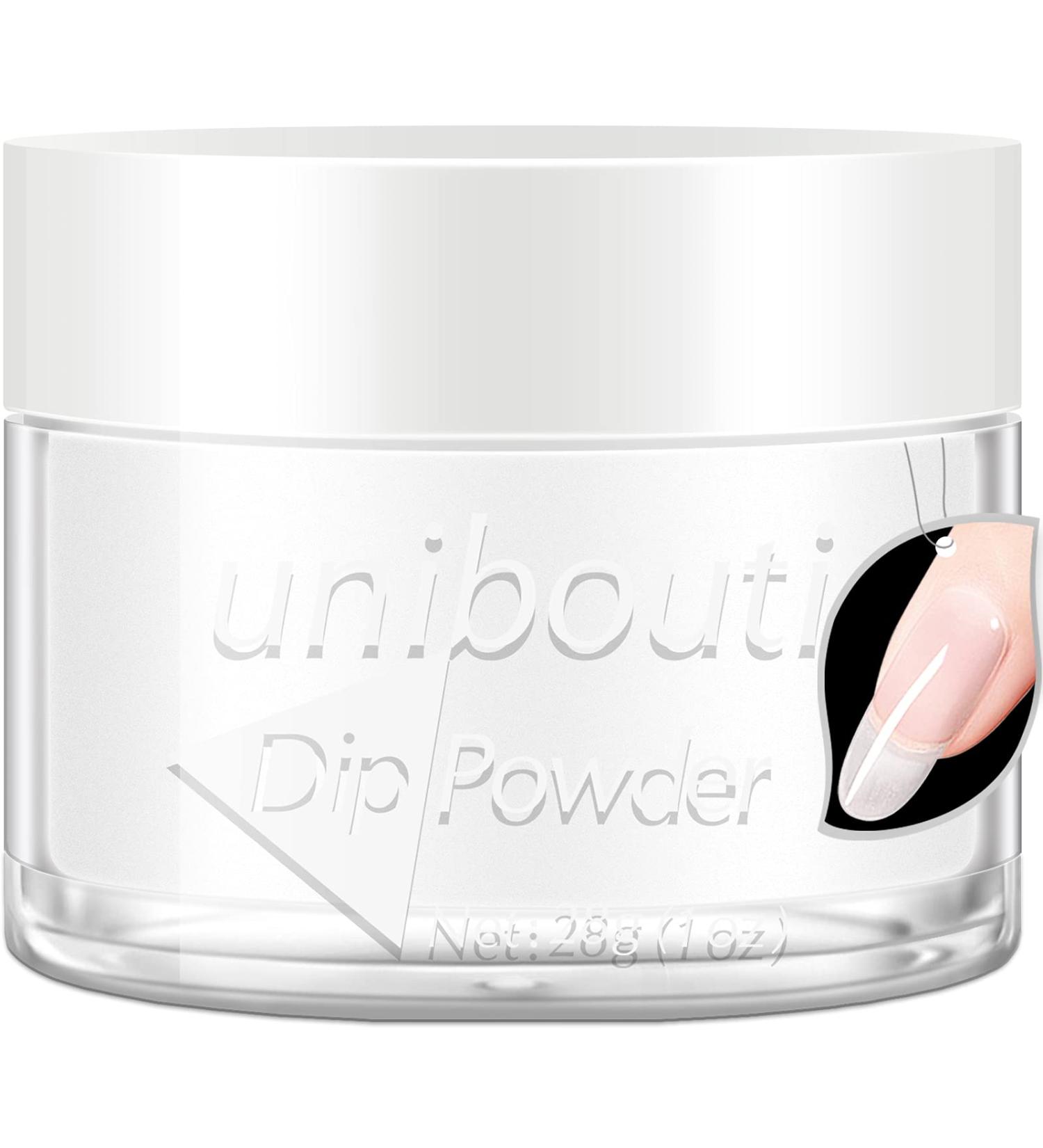 Unibouti Clear Dip Powder Nail Color 1oz/28g - Pro Nail Dipping Powder for French Nail Art - Starter Manicure Salon DIY at Home - Buy Online on GoSupps.com
